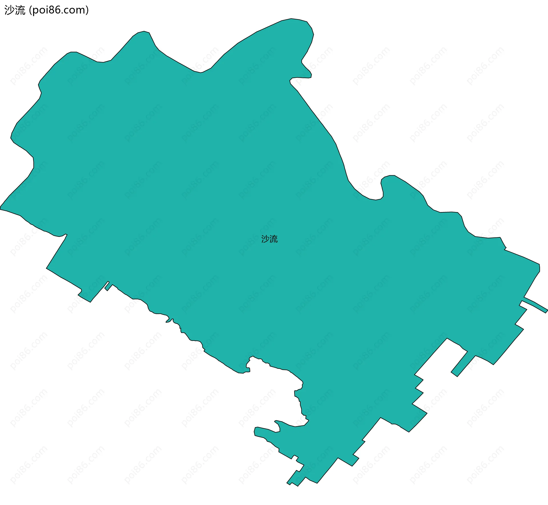 沙流边界地图