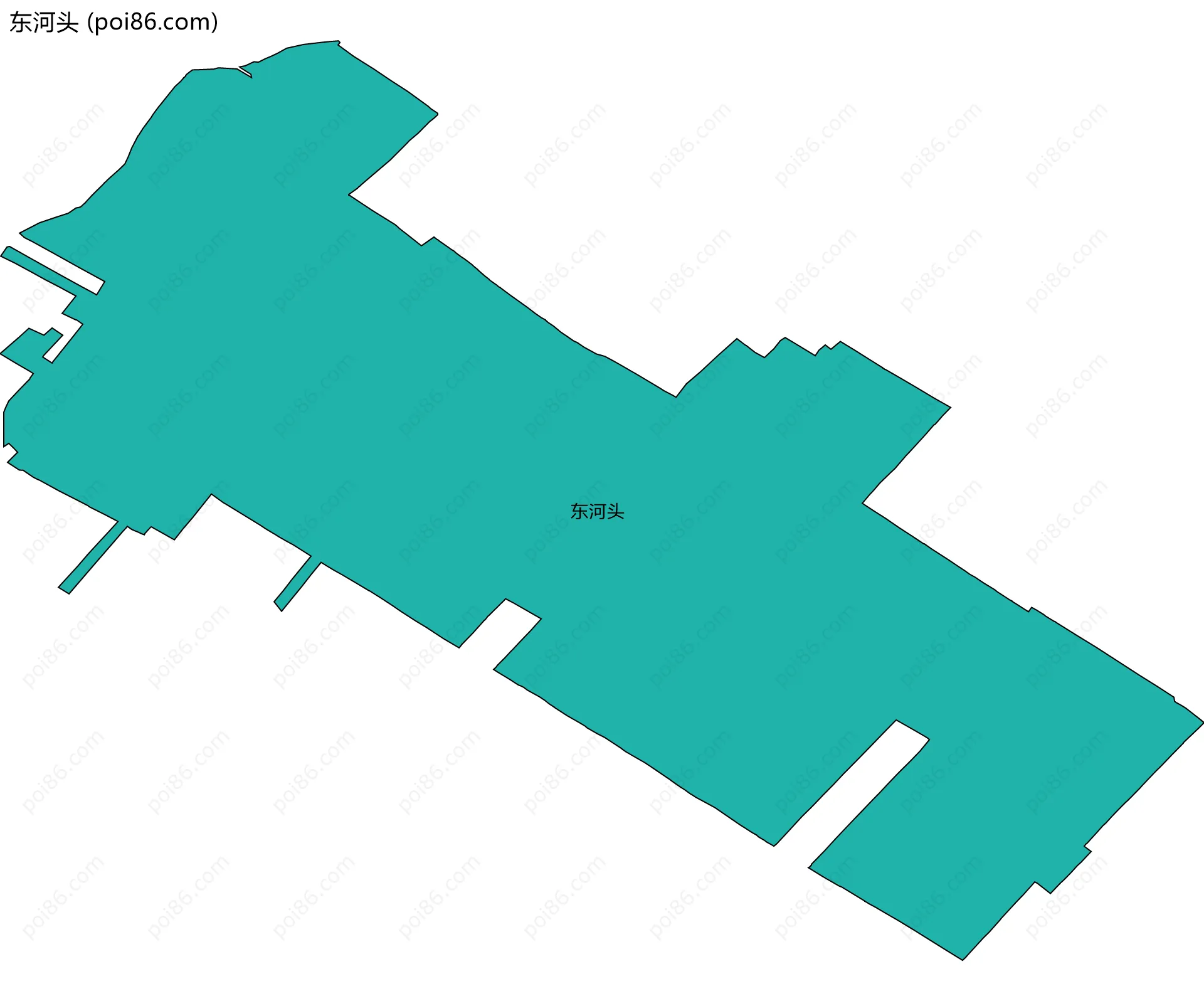 东河头边界地图