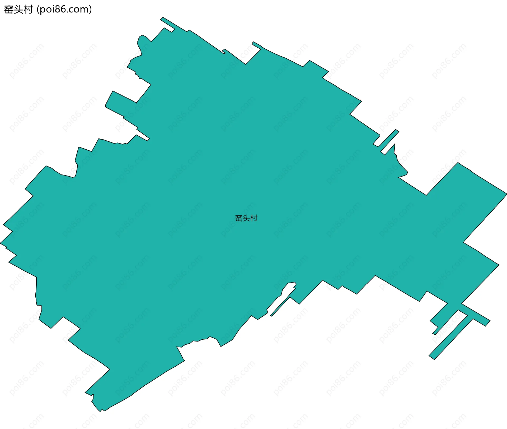 窑头村边界地图