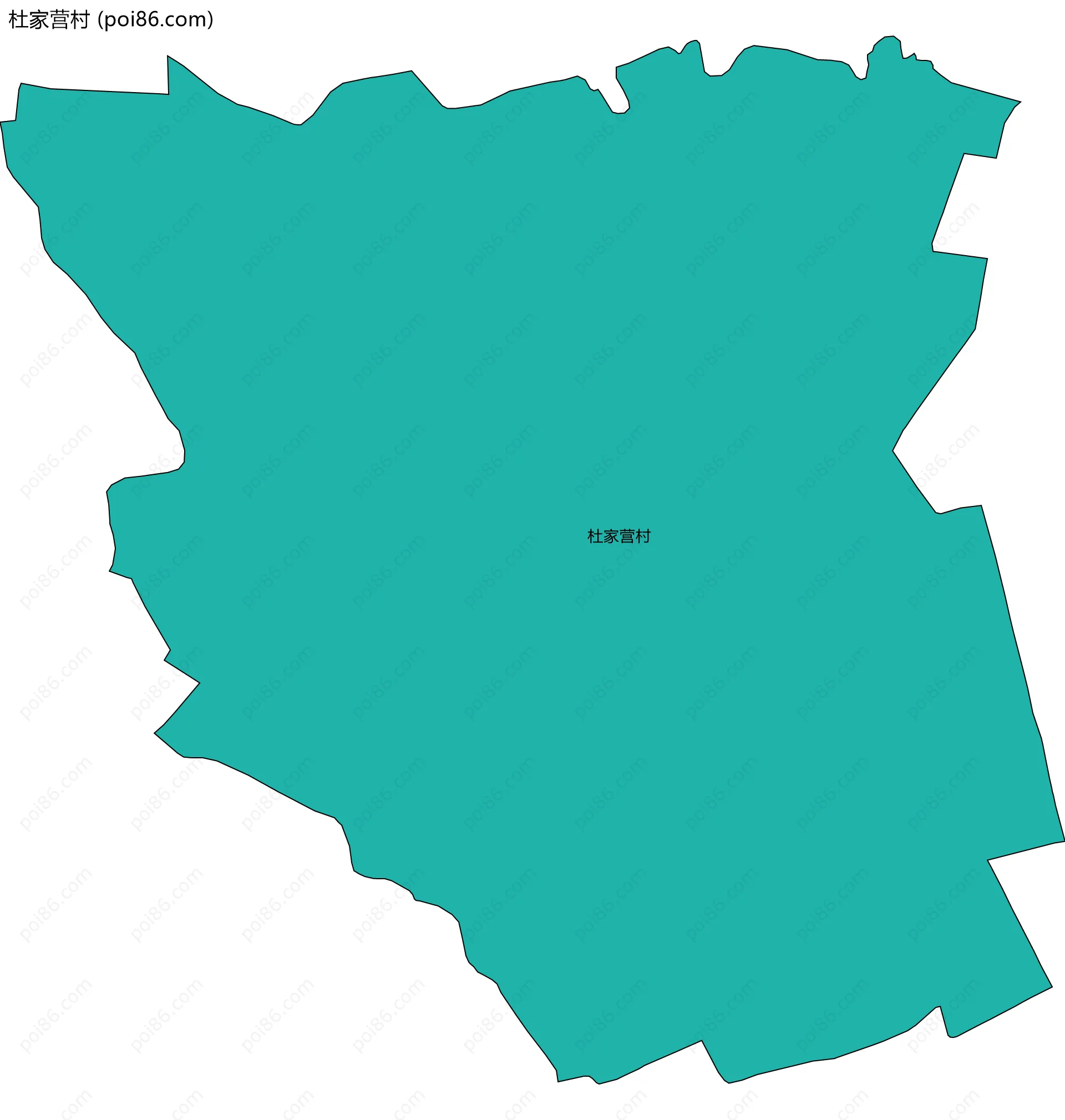 杜家营村边界地图