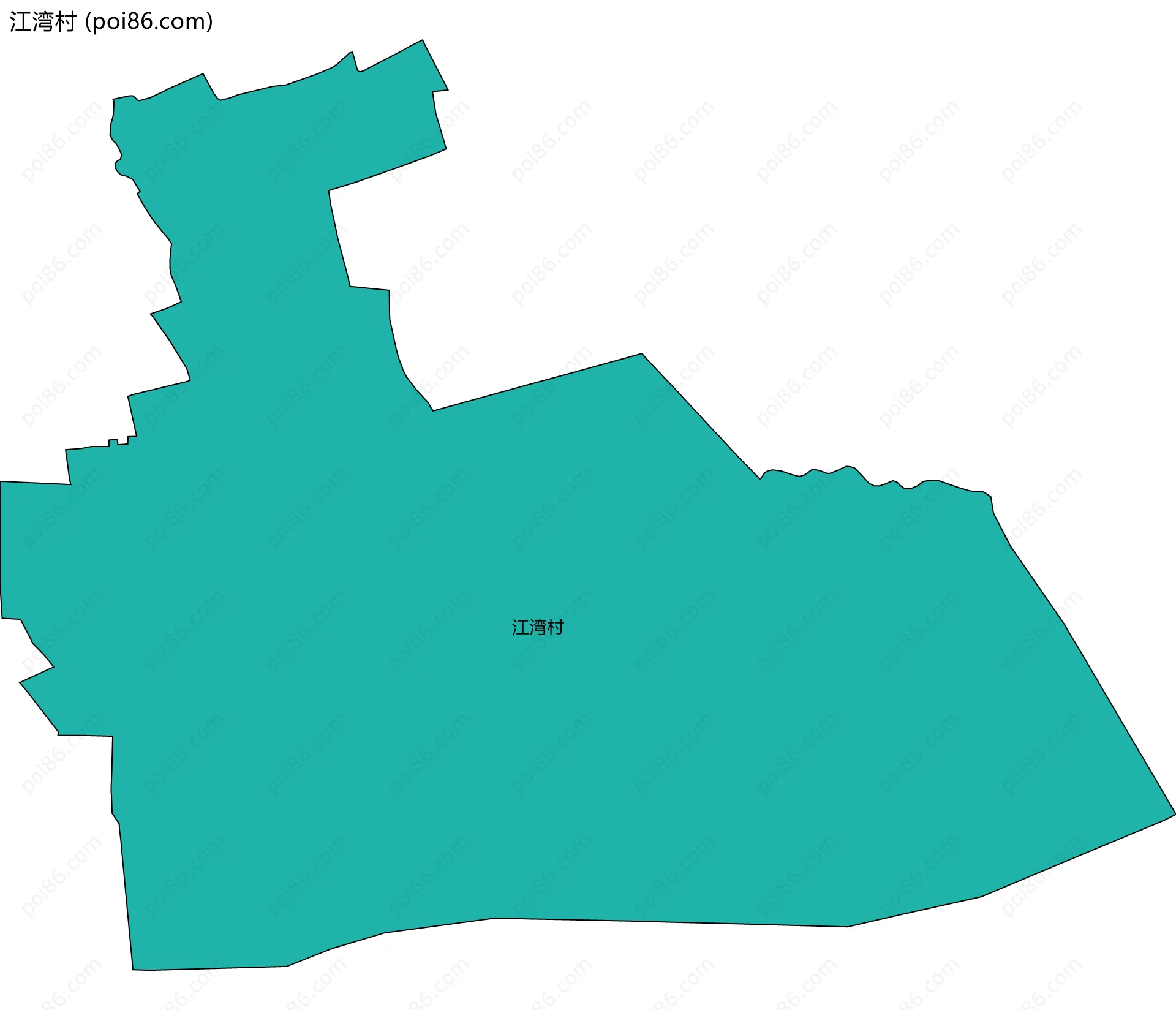 江湾村边界地图