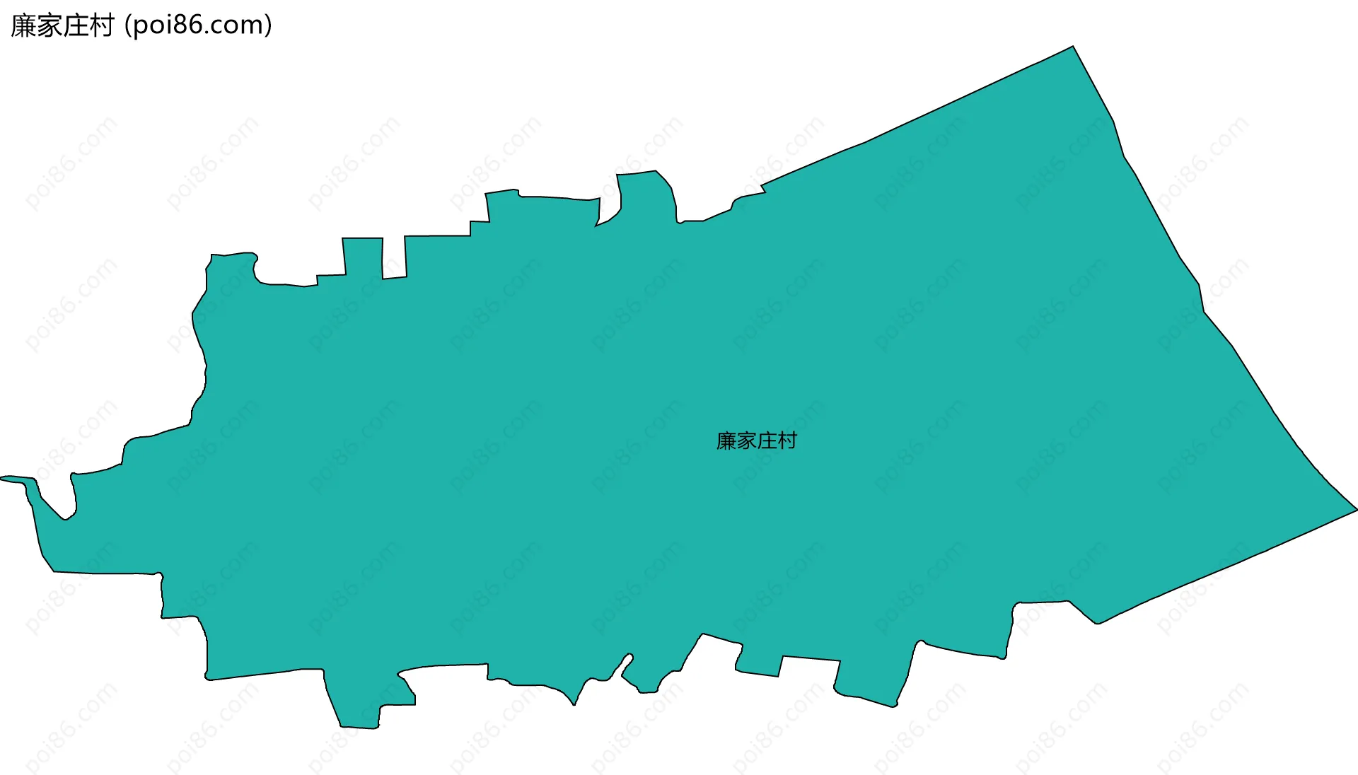 廉家庄村边界地图