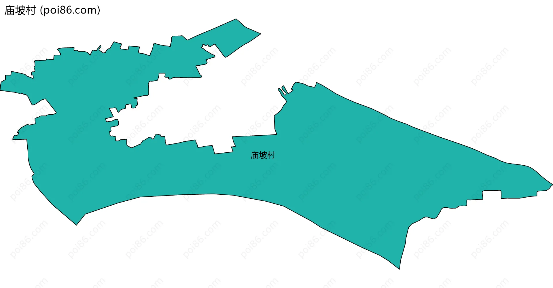 庙坡村边界地图