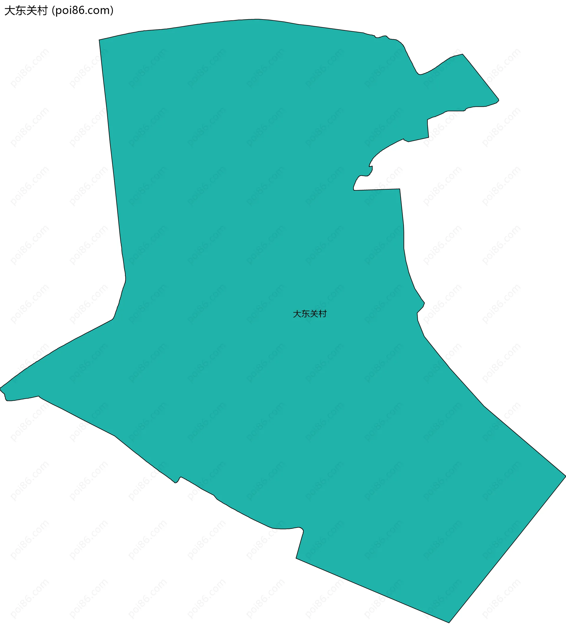 大东关村边界地图