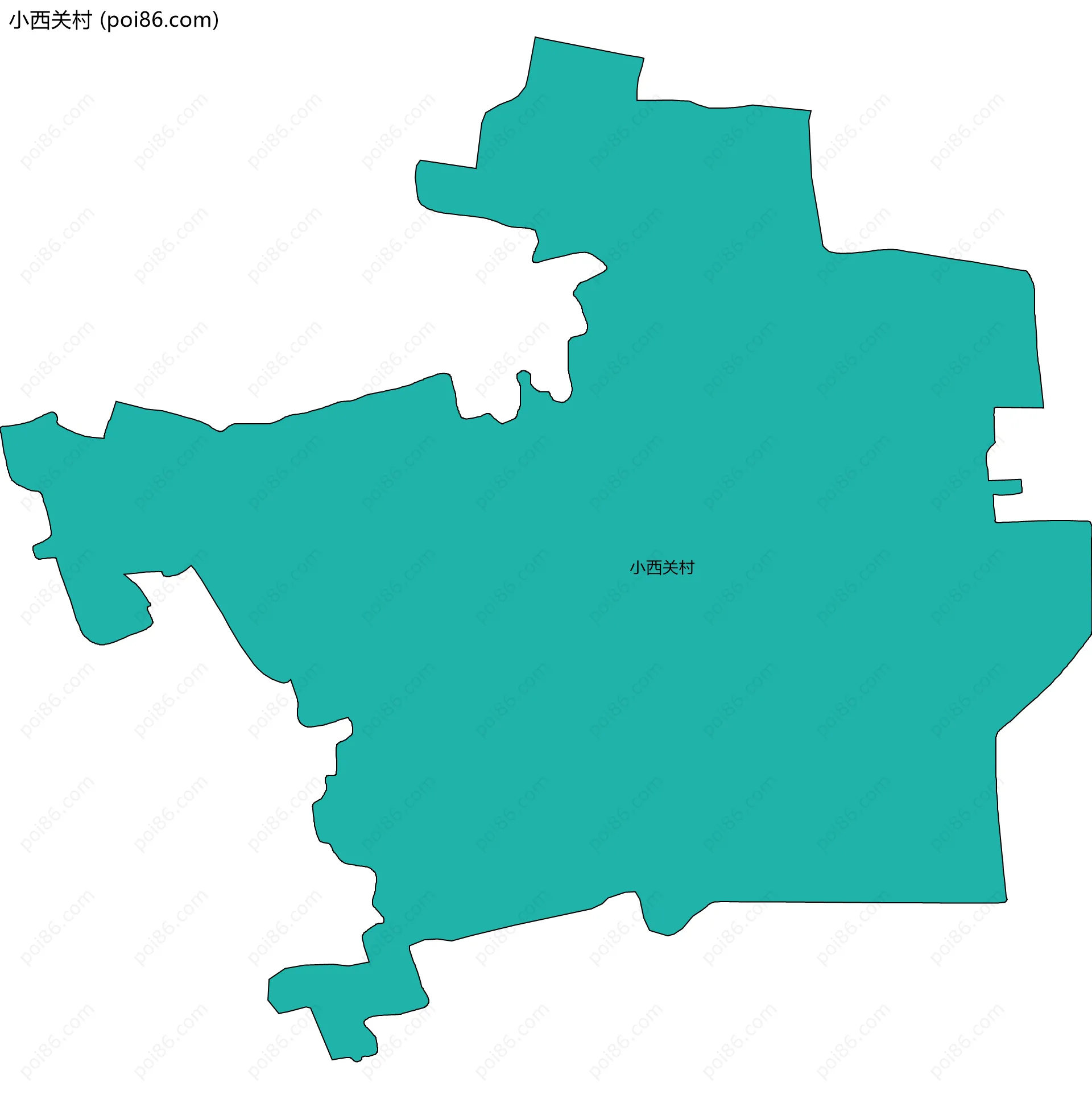 小西关村边界地图