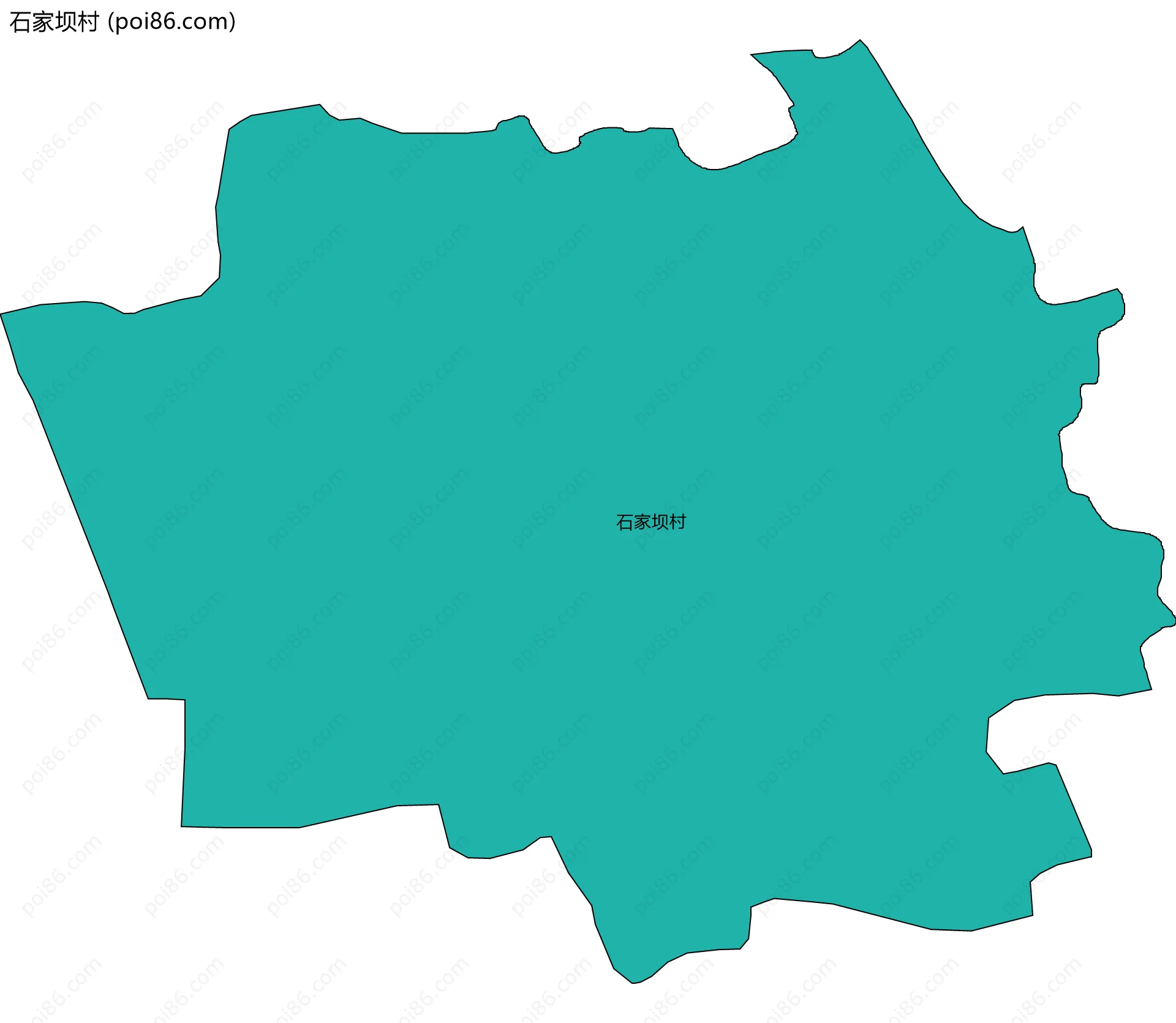 石家坝村边界地图