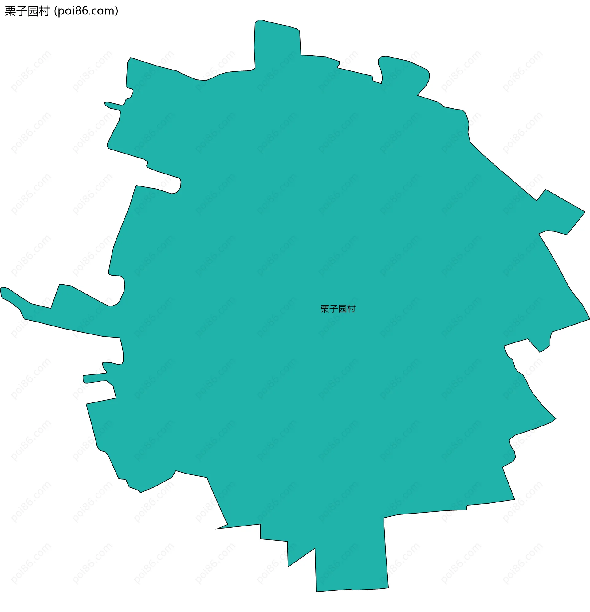 栗子园村边界地图