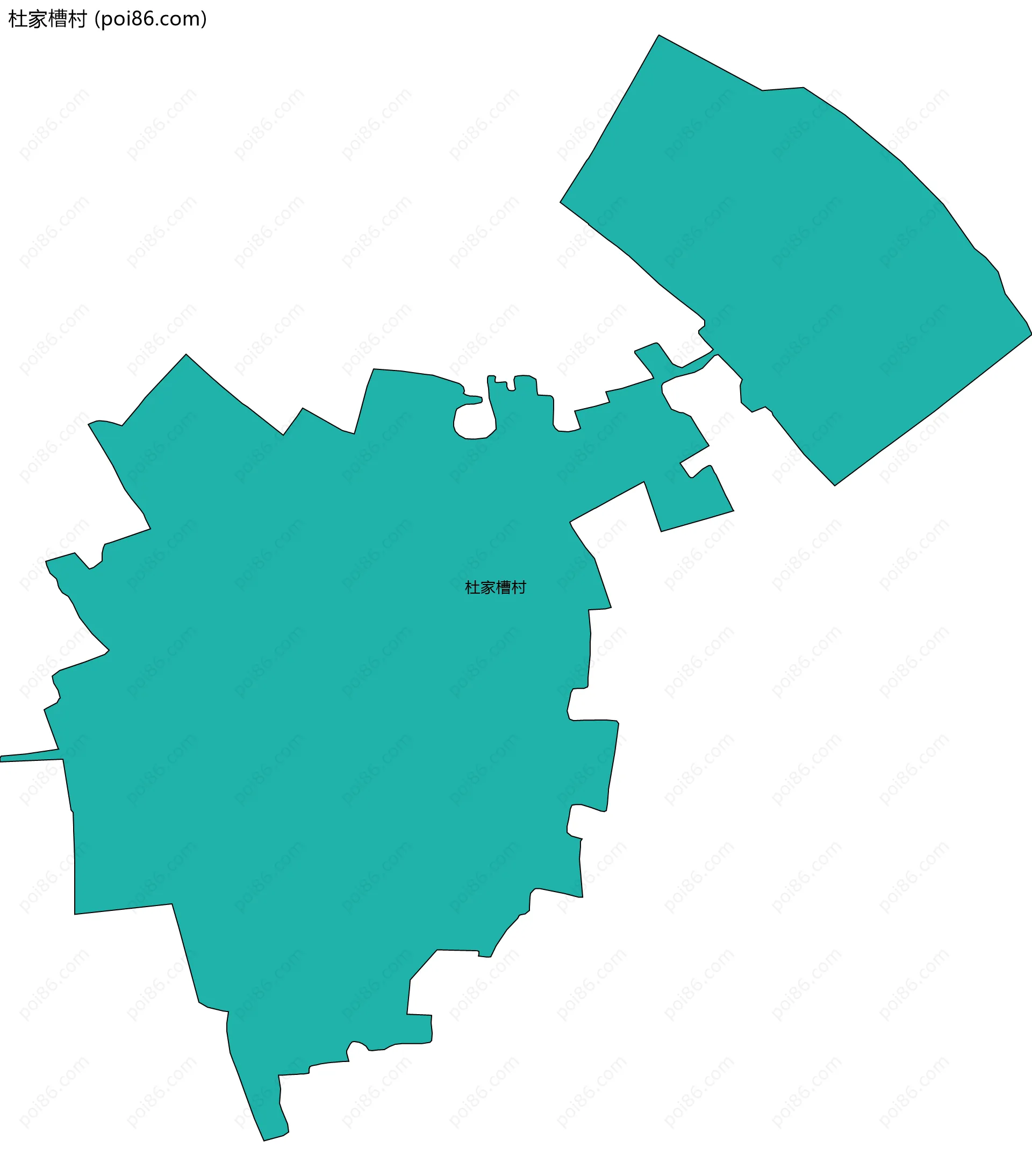 杜家槽村边界地图