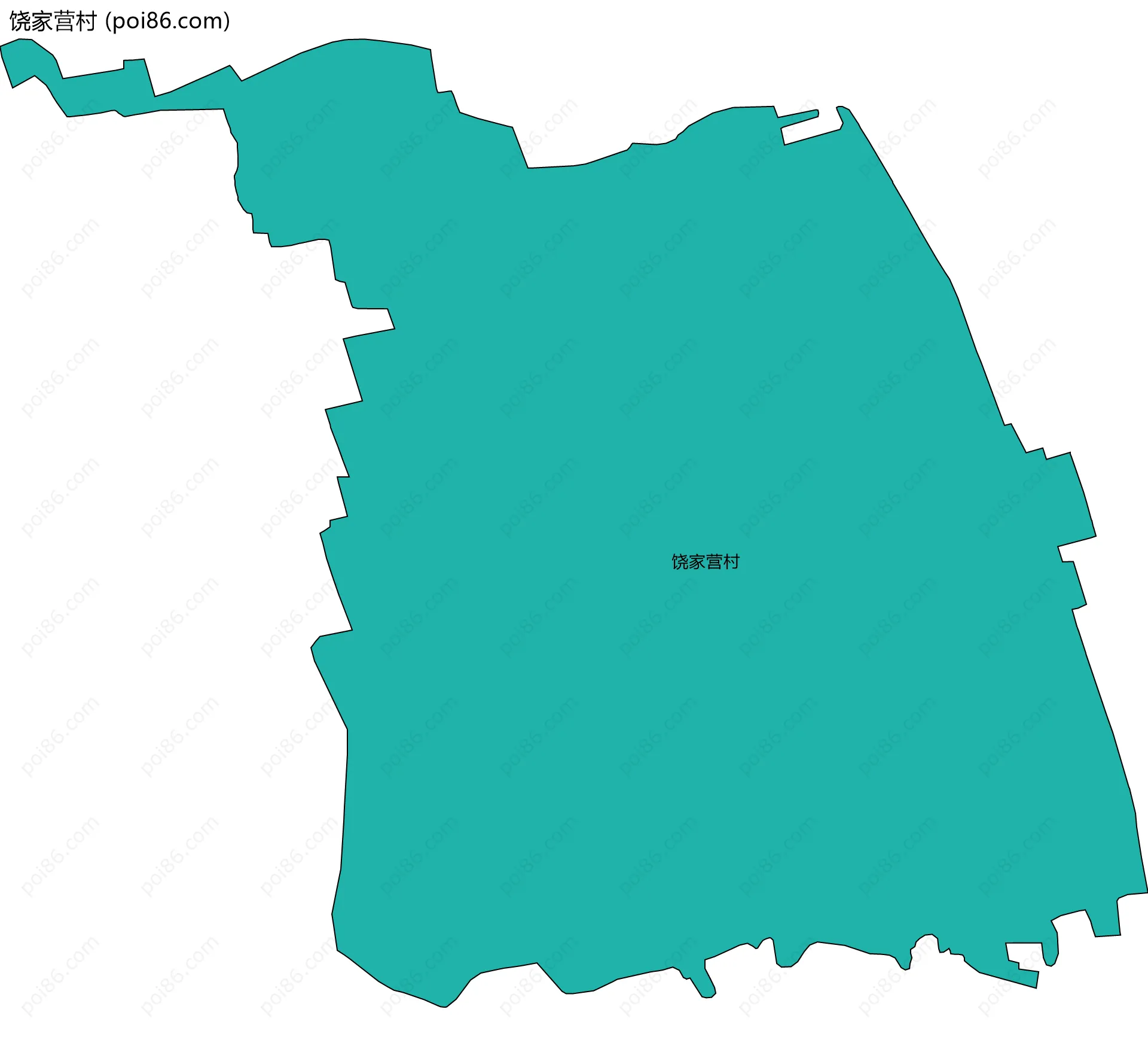饶家营村边界地图