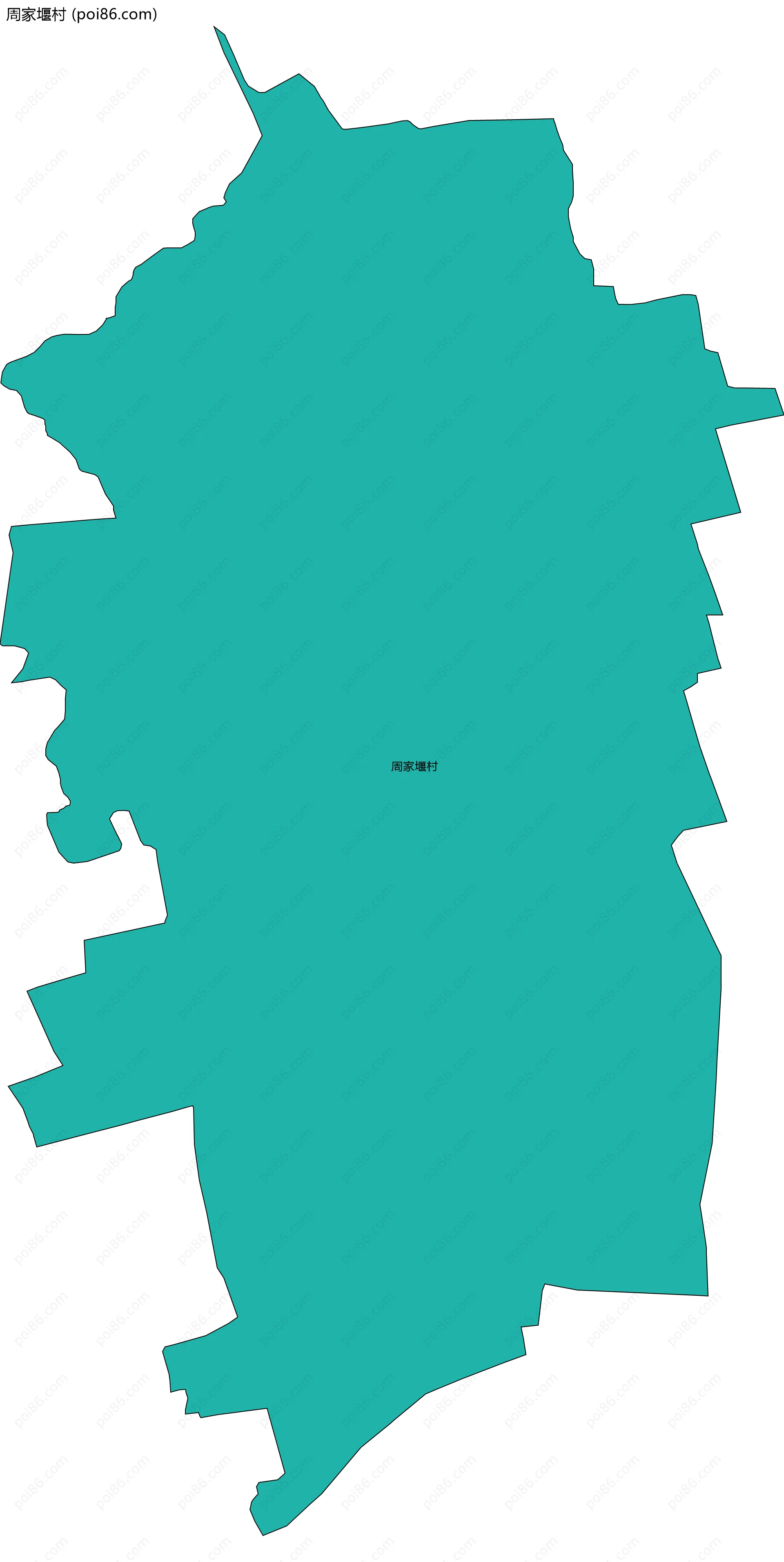 周家堰村边界地图