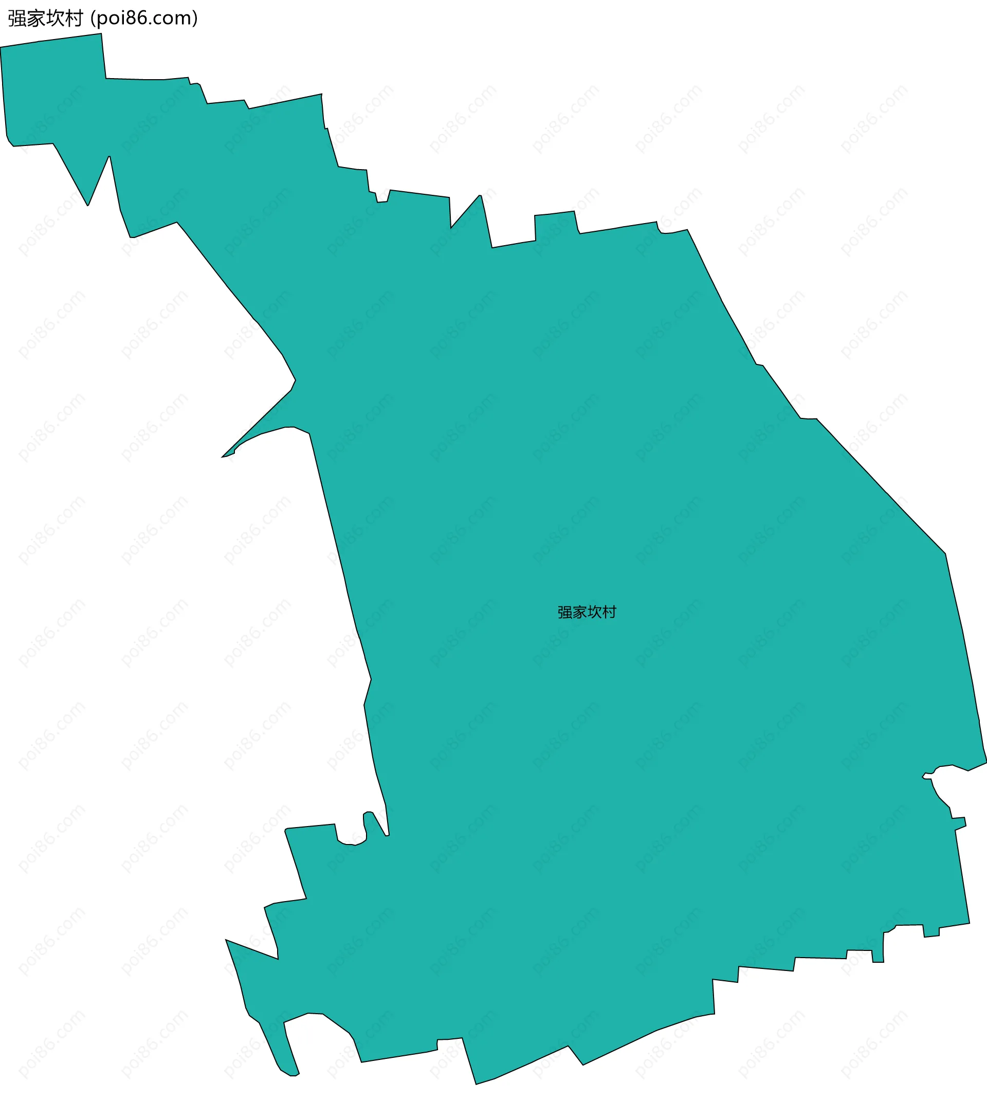 强家坎村边界地图