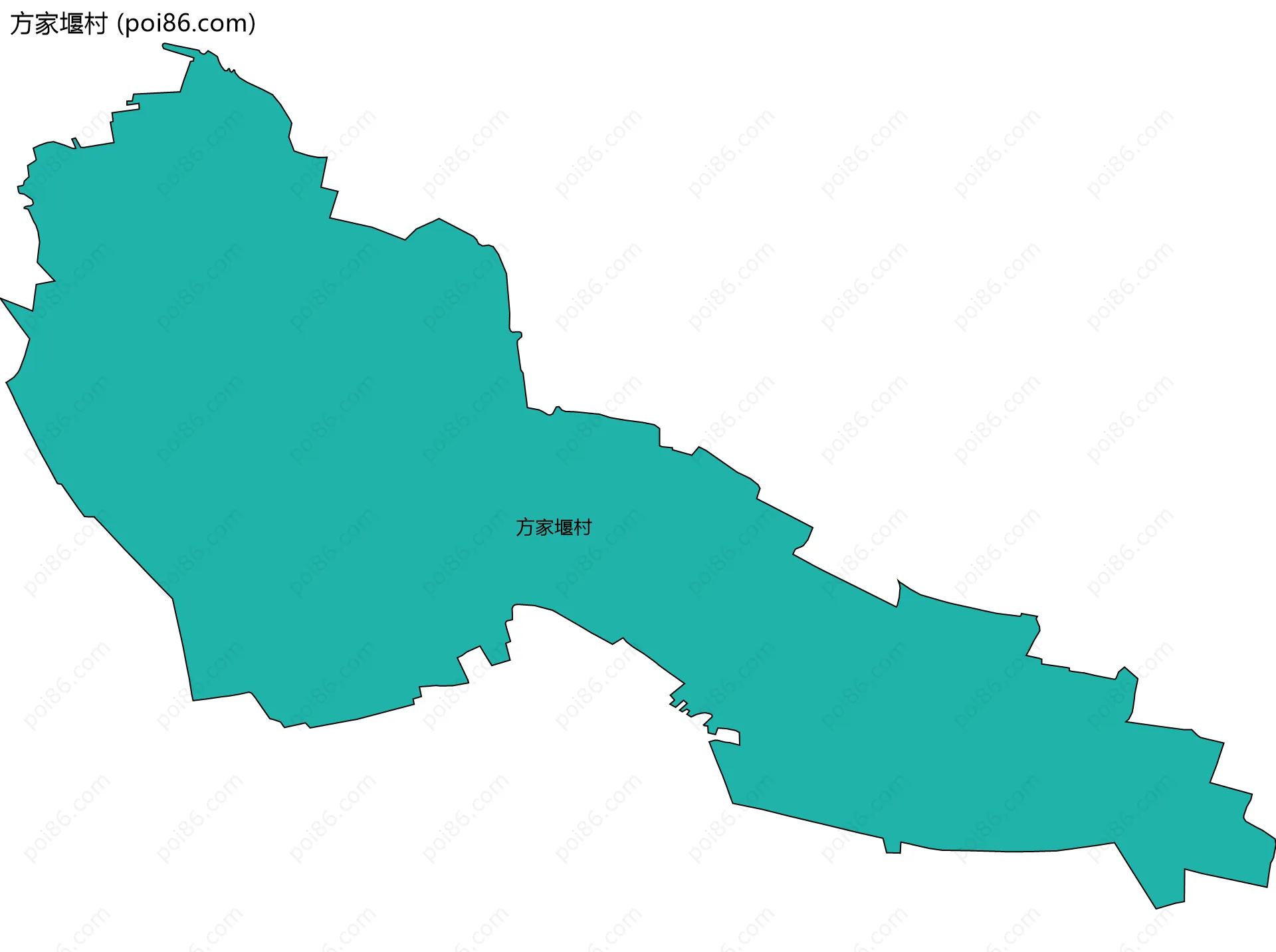 方家堰村边界地图