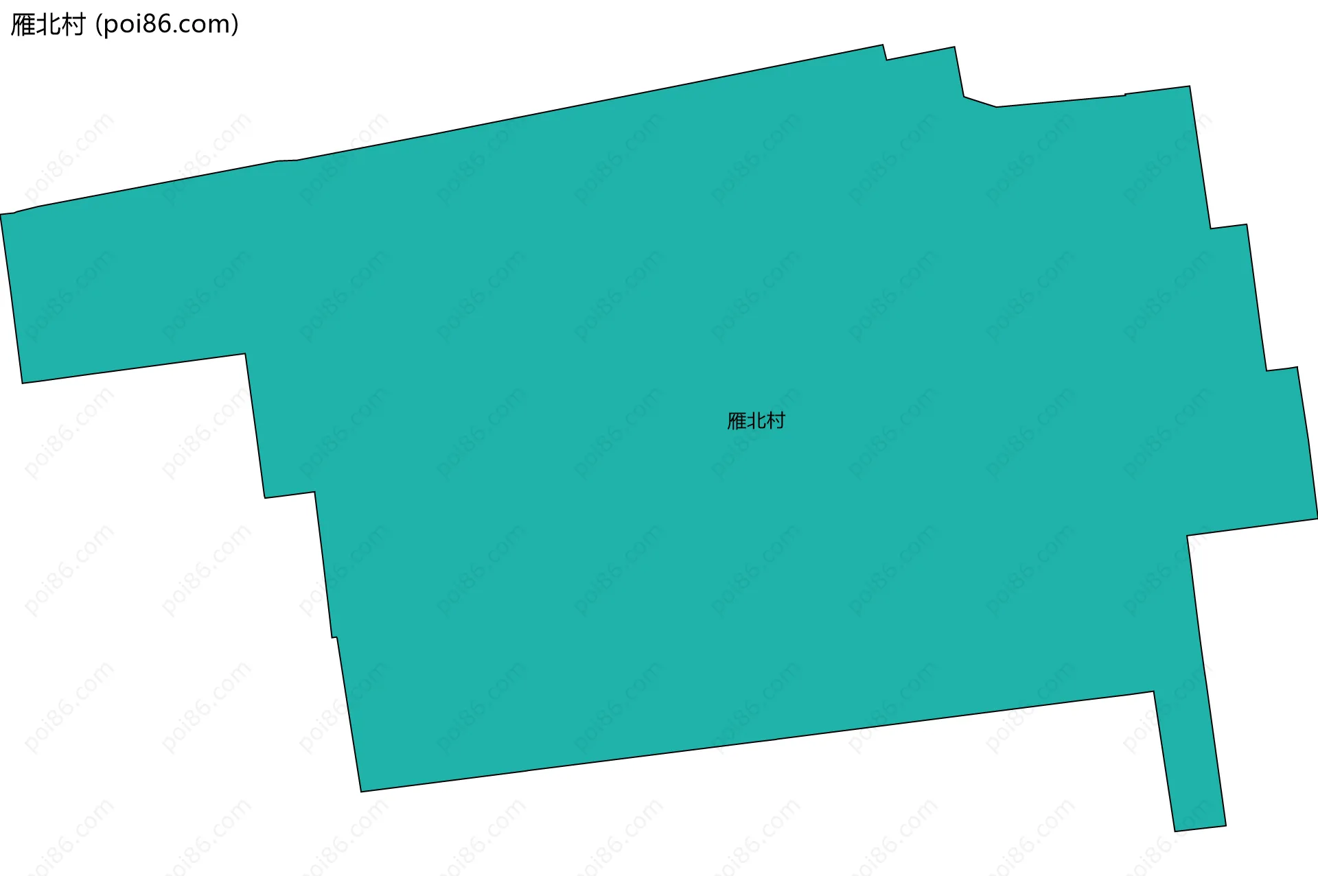 雁北村边界地图