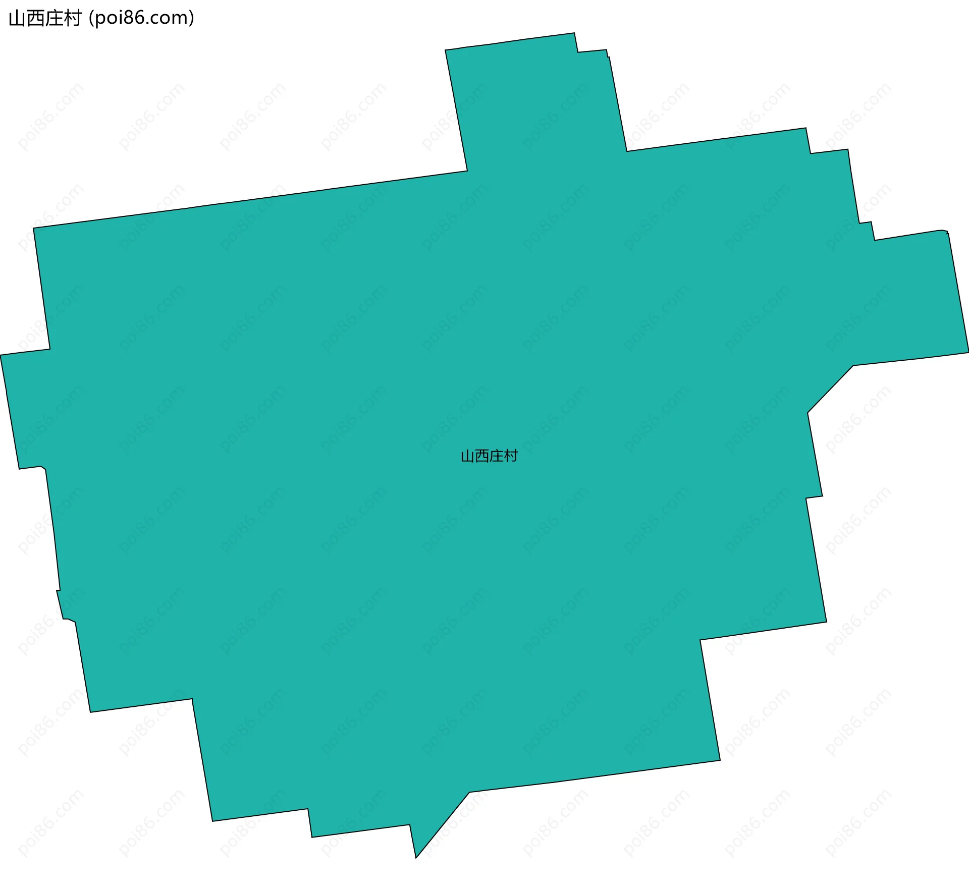 山西庄村边界地图