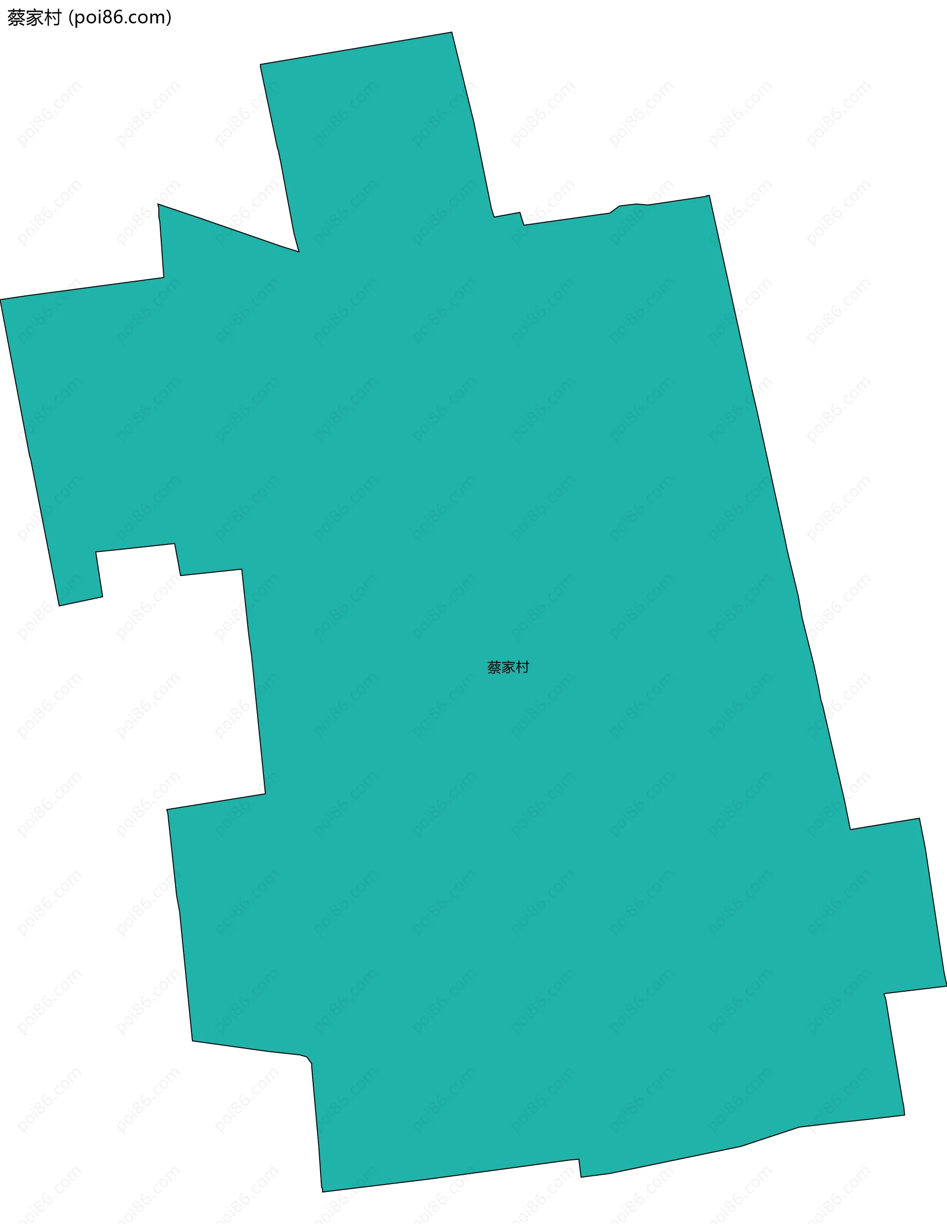 蔡家村边界地图