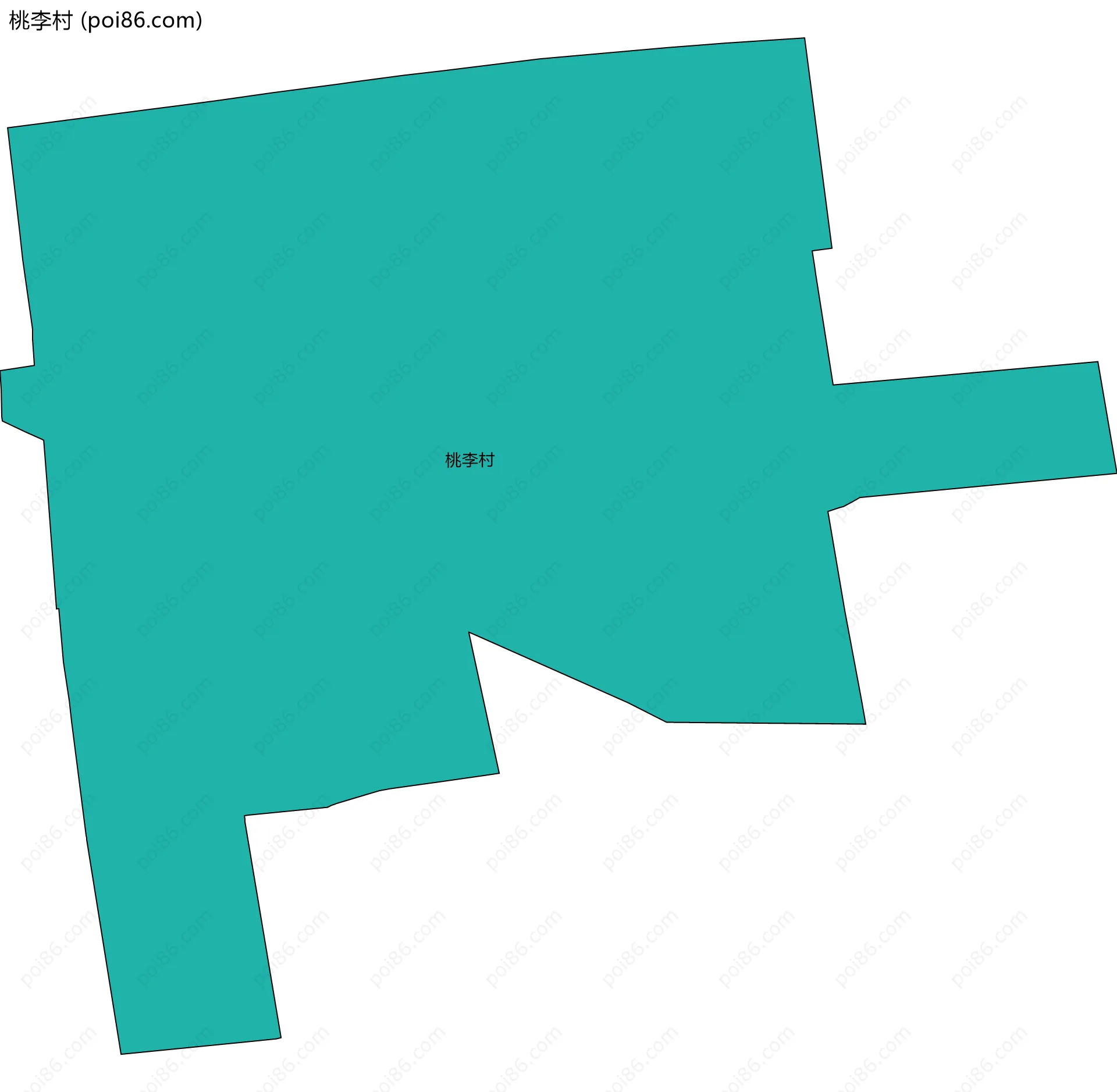 桃李村边界地图
