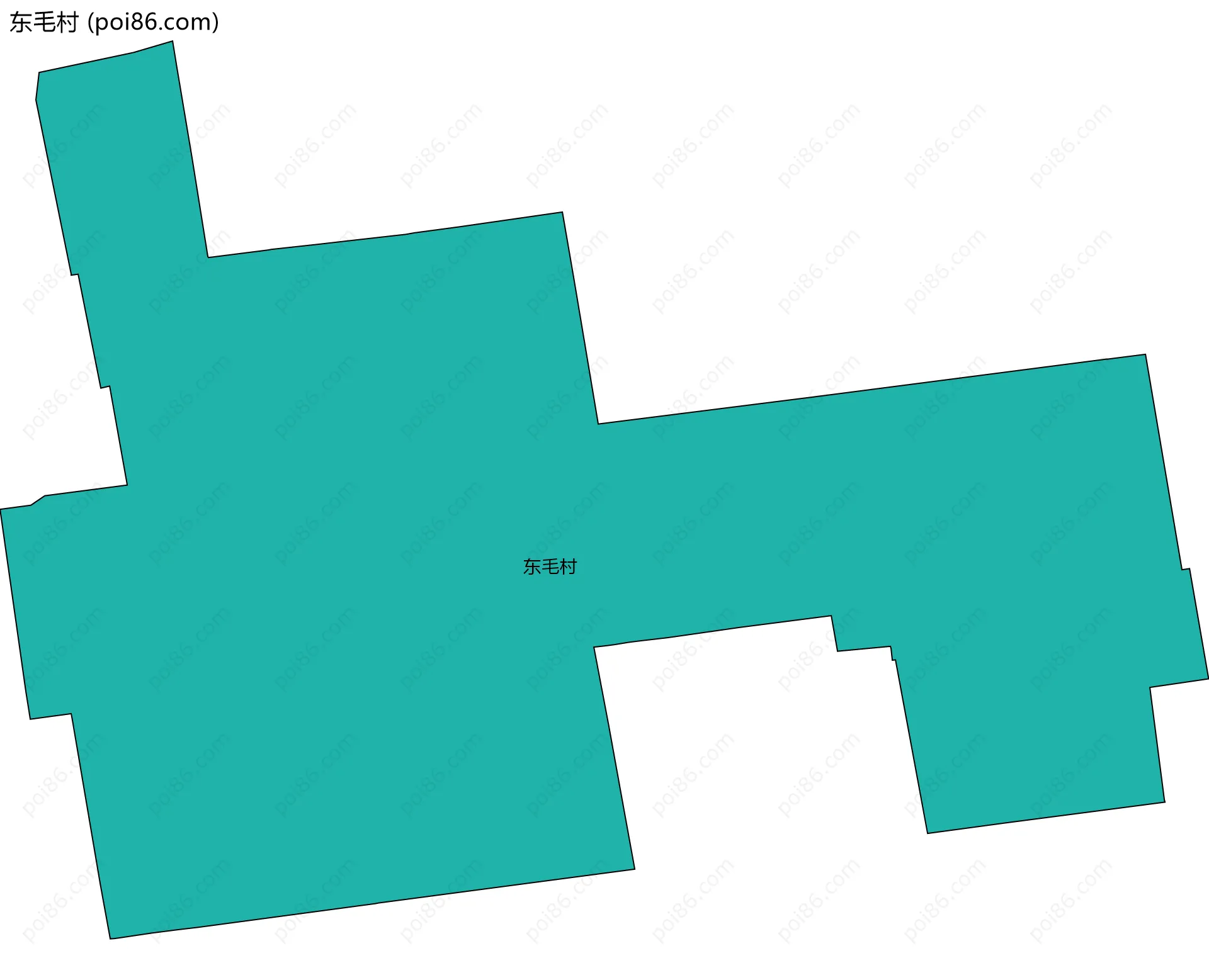东毛村边界地图