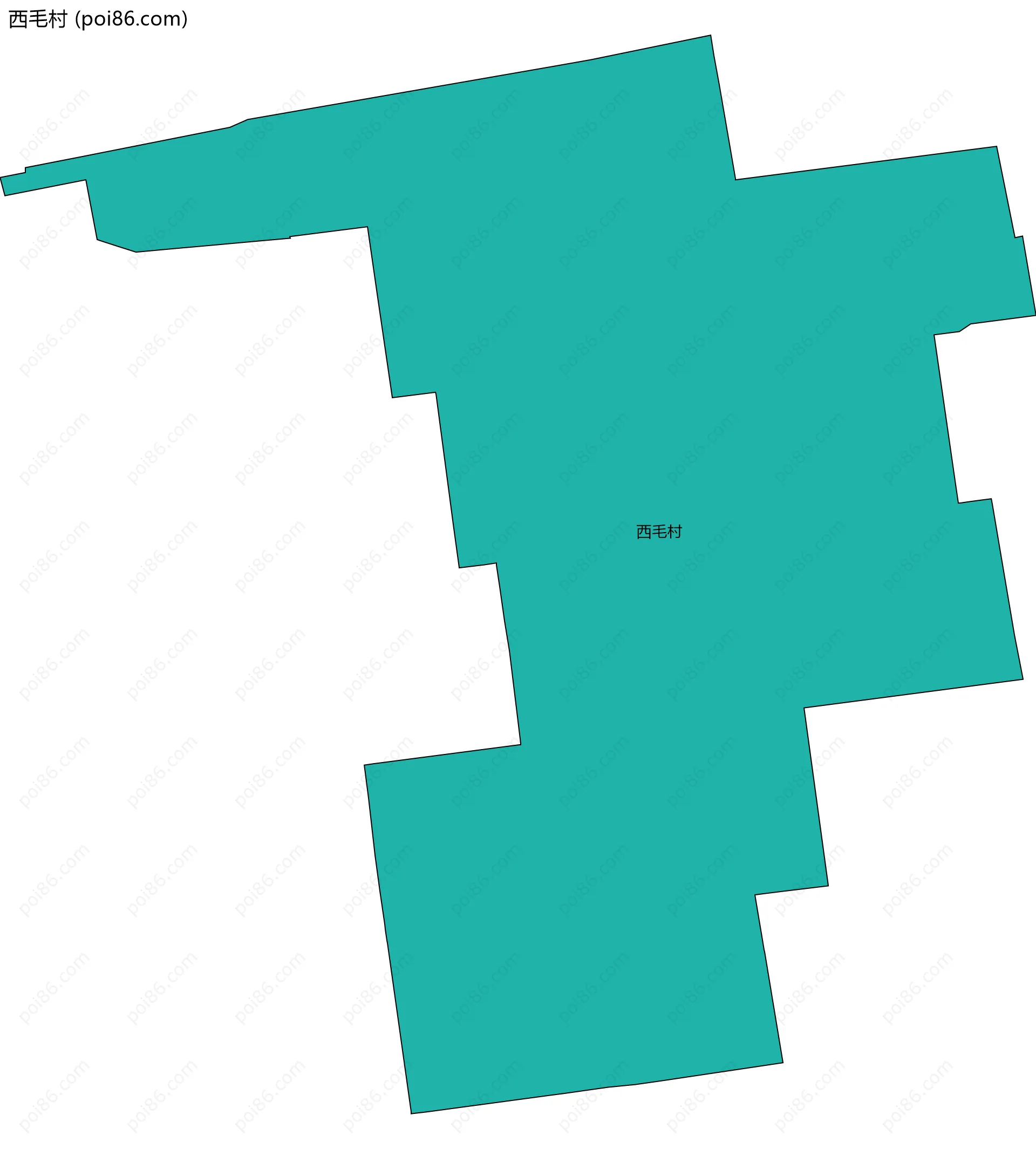 西毛村边界地图