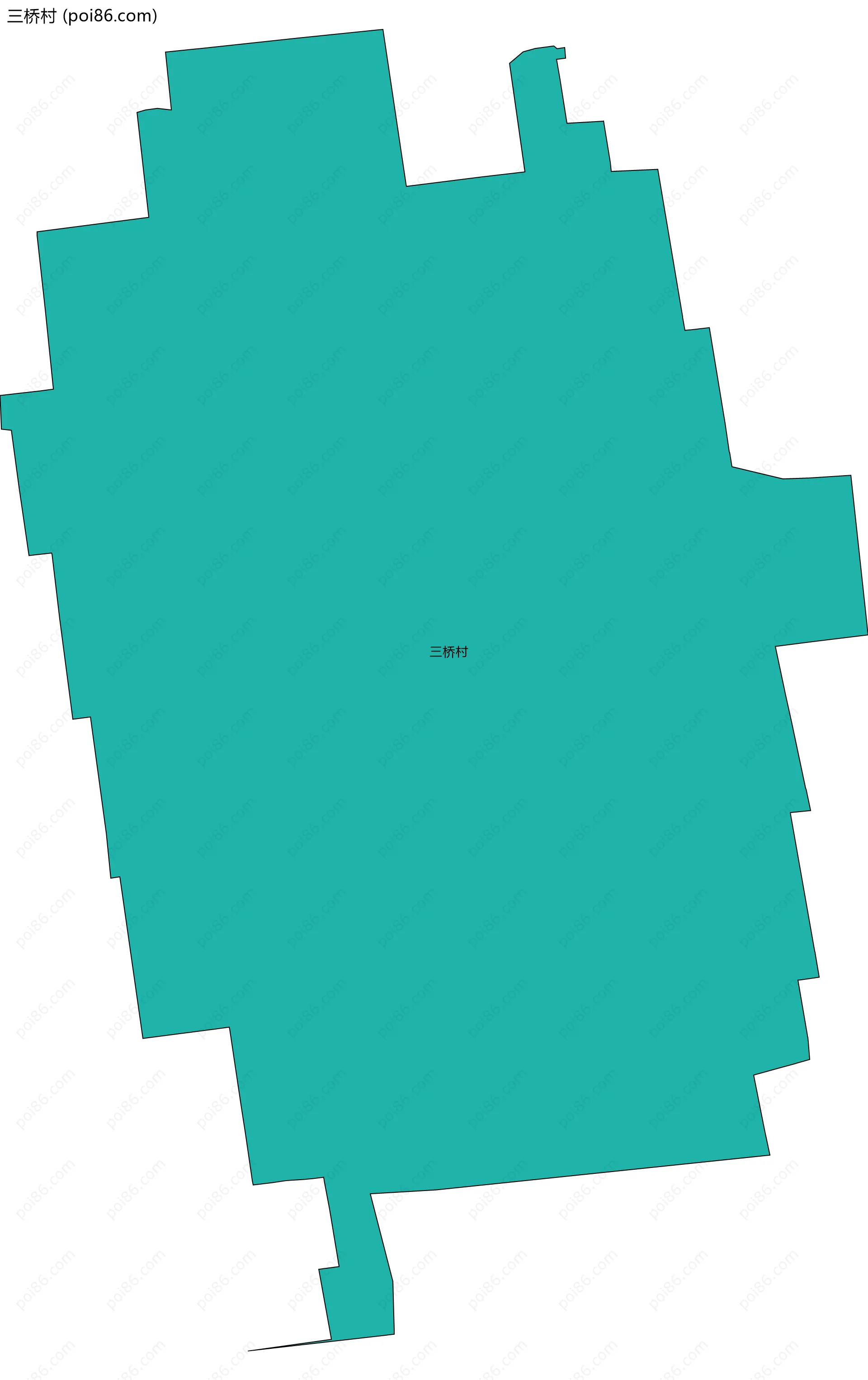 三桥村边界地图