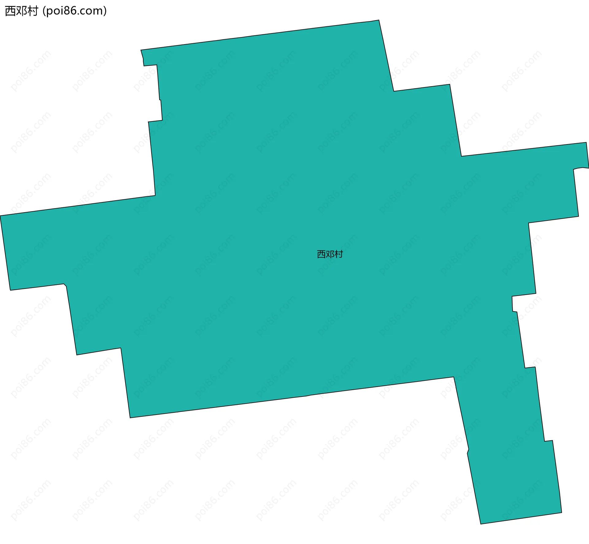 西邓村边界地图