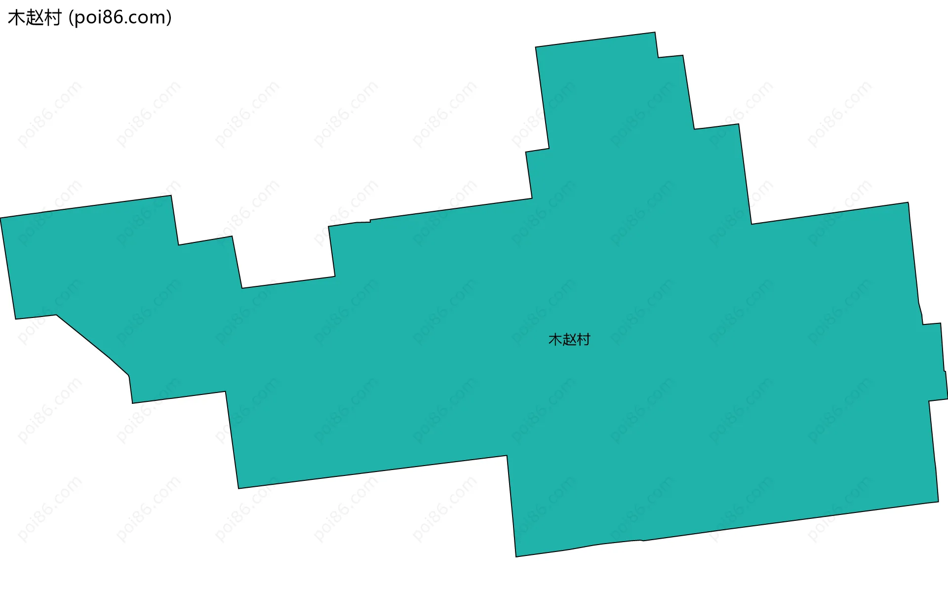 木赵村边界地图