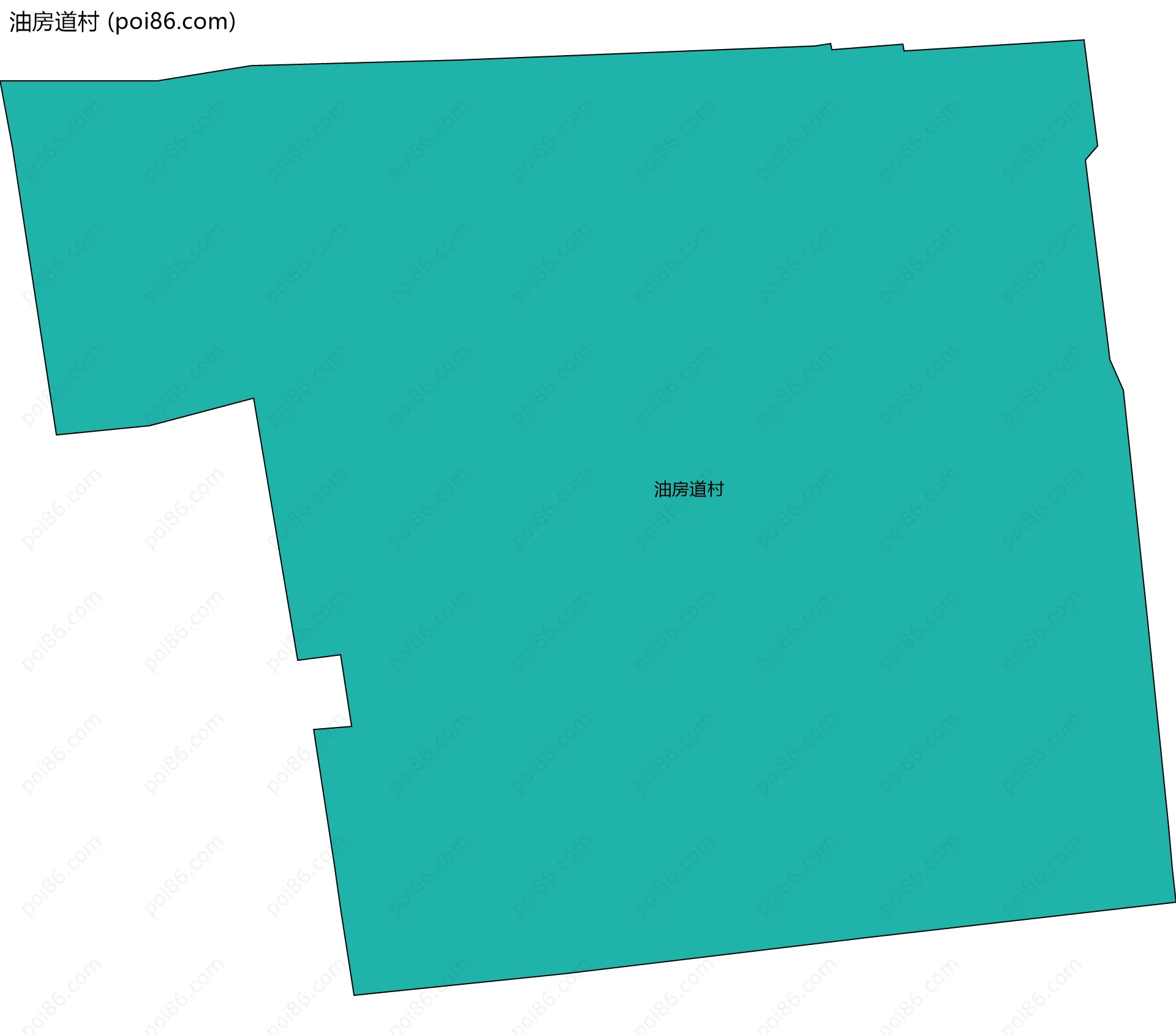油房道村边界地图