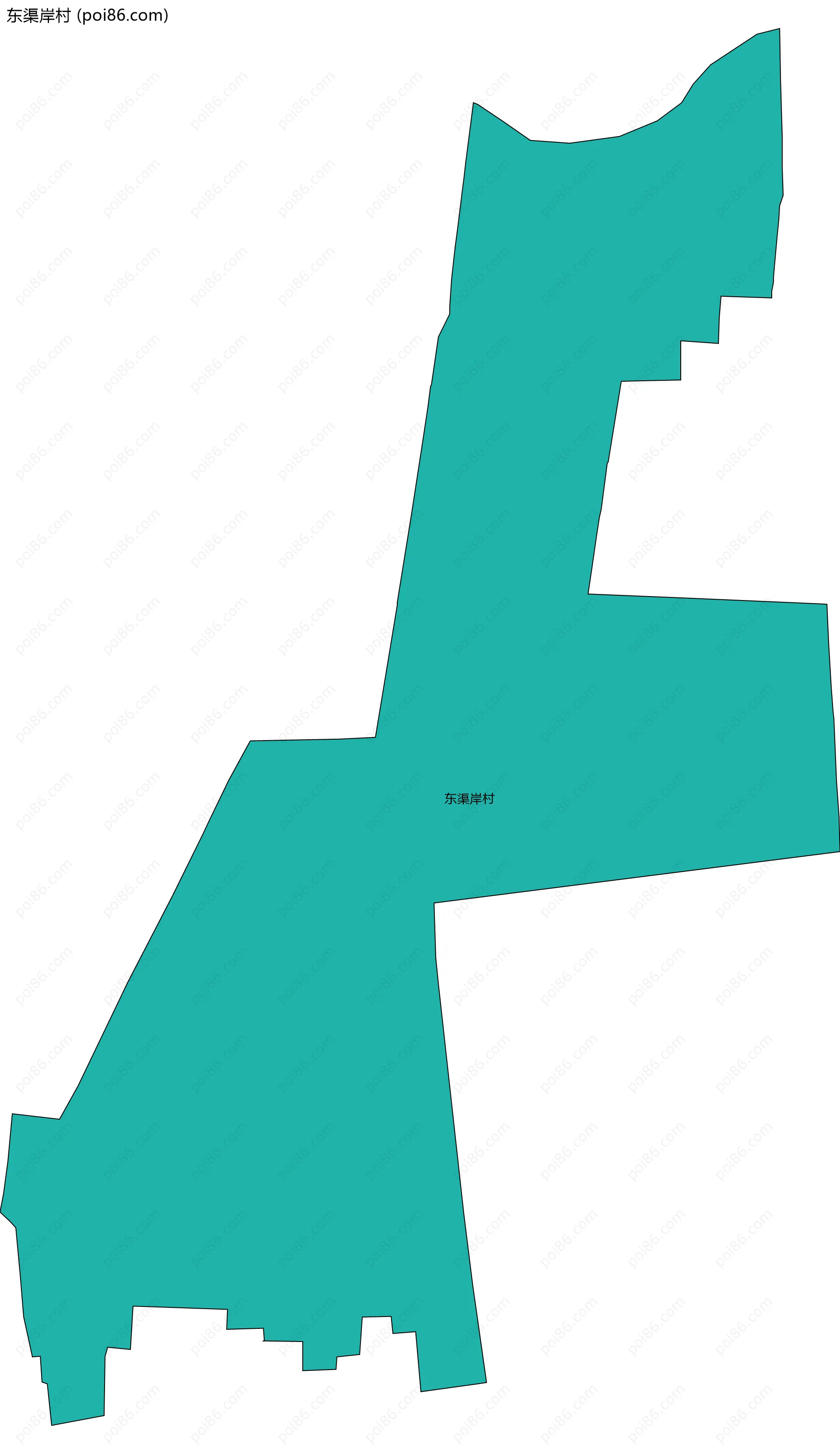 东渠岸村边界地图