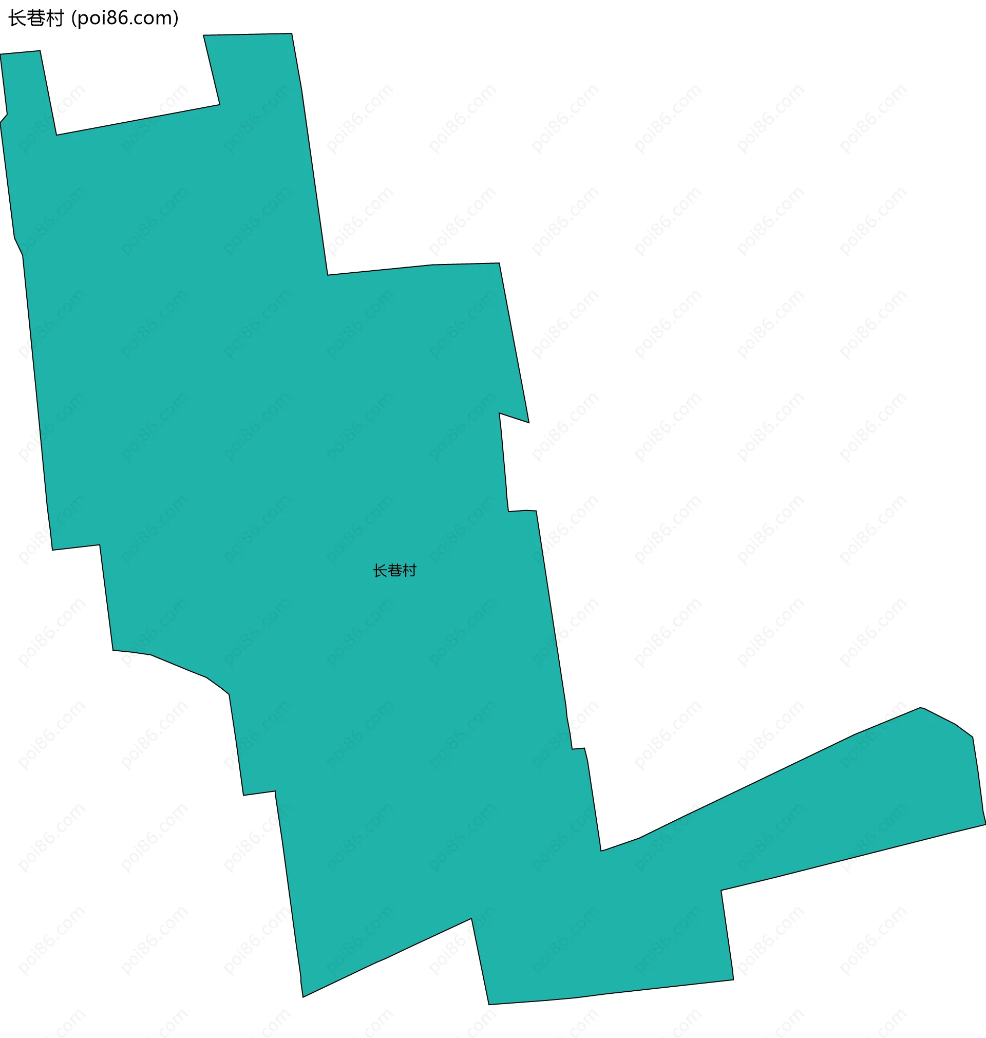 长巷村边界地图