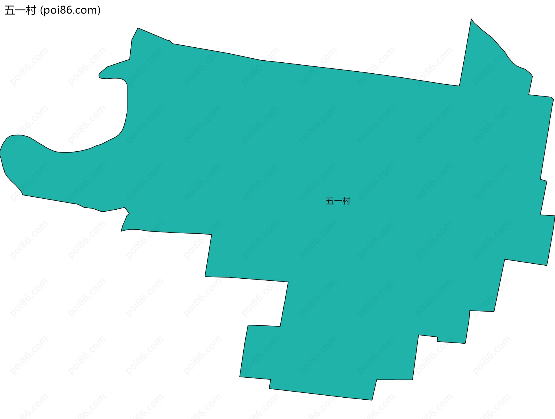 五一村边界地图
