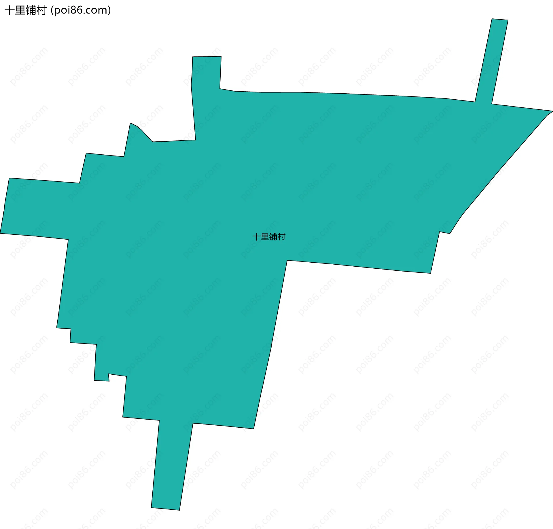 十里铺村边界地图