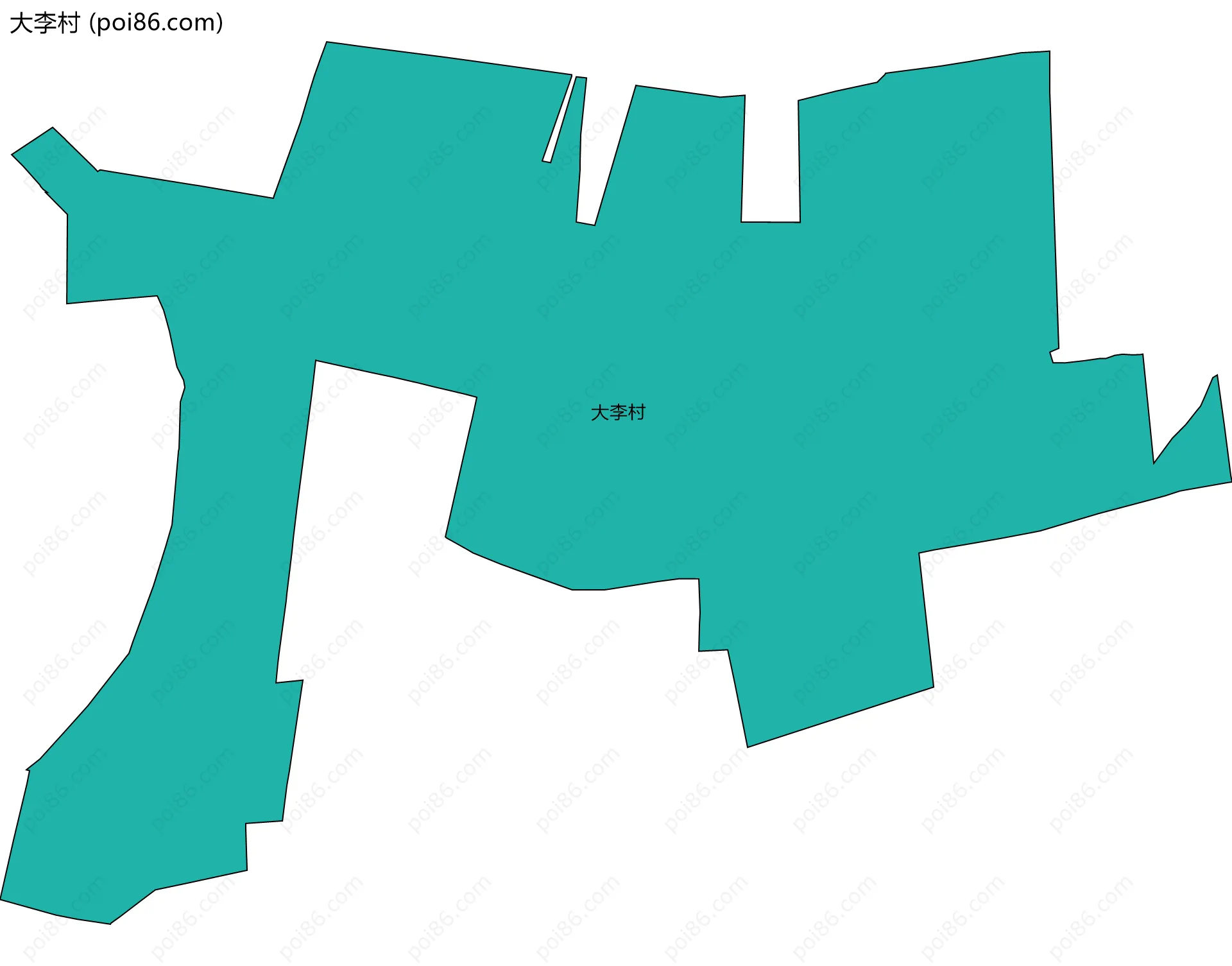 大李村边界地图