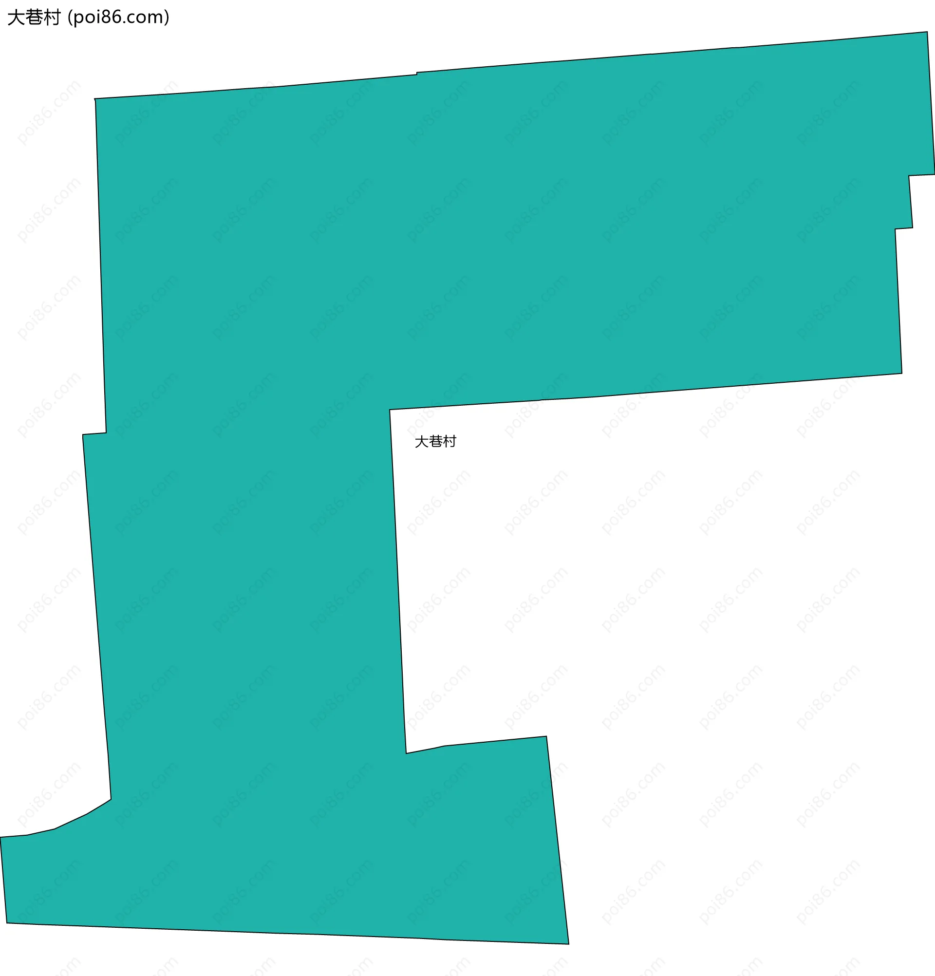 大巷村边界地图
