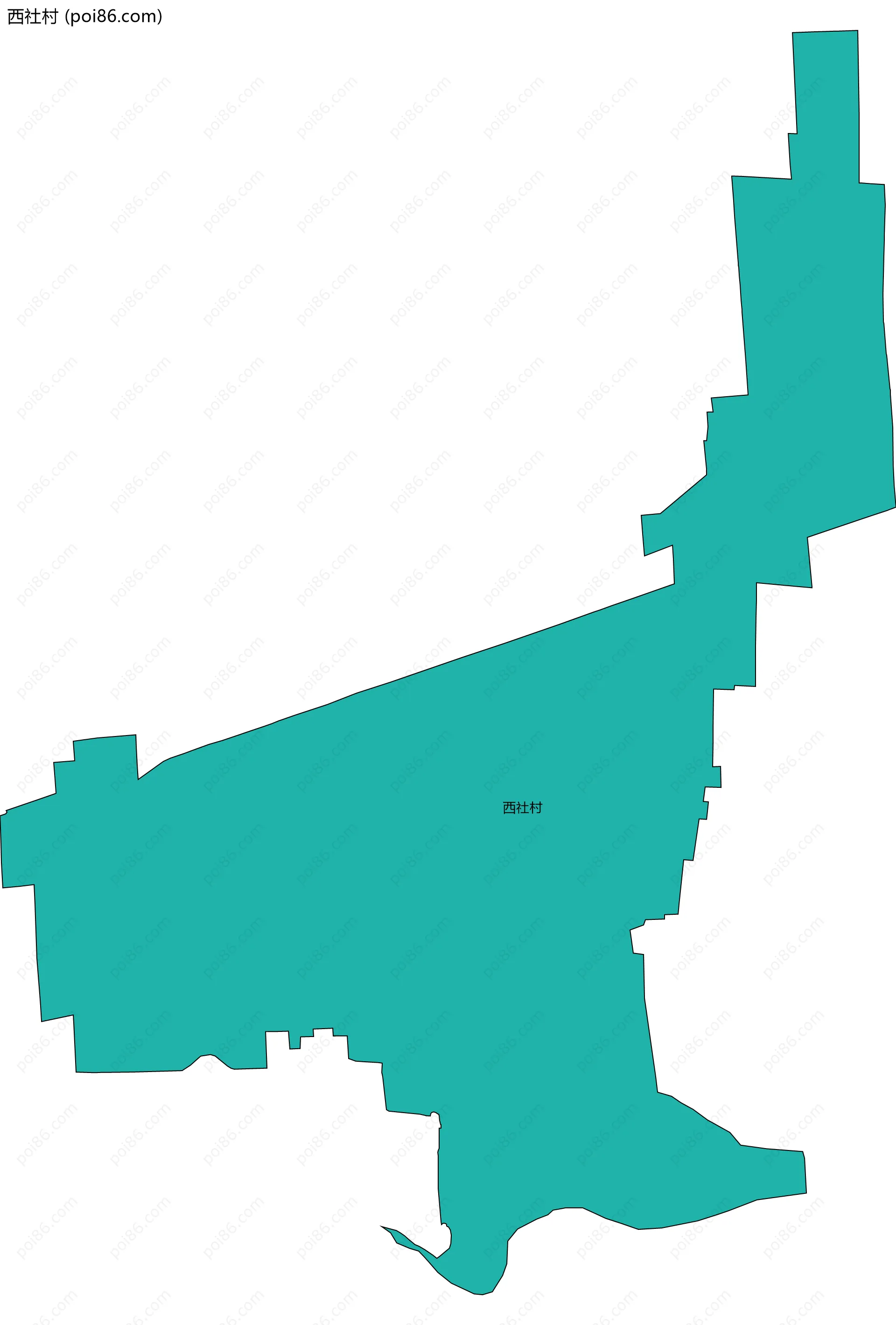 西社村边界地图