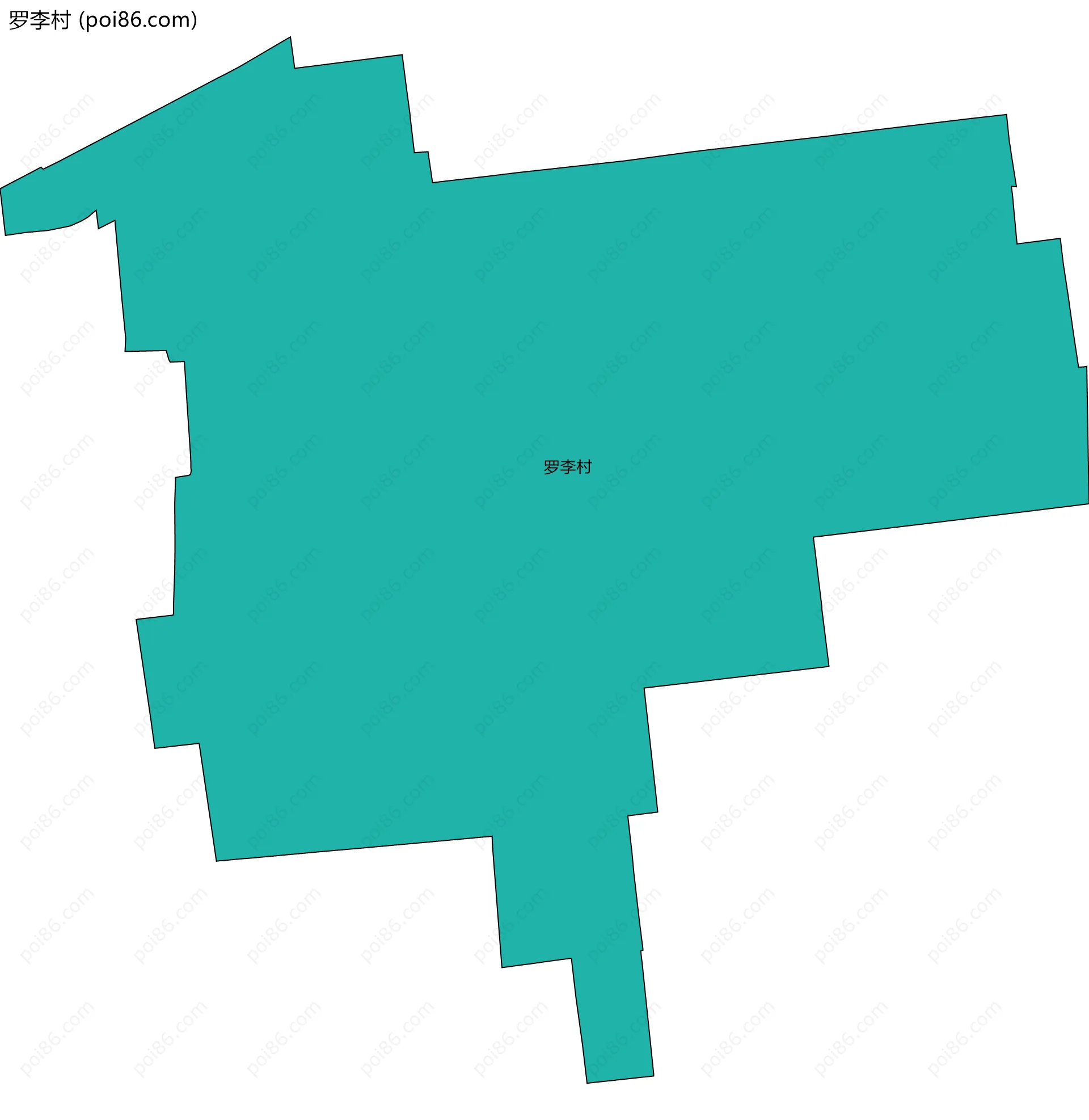罗李村边界地图
