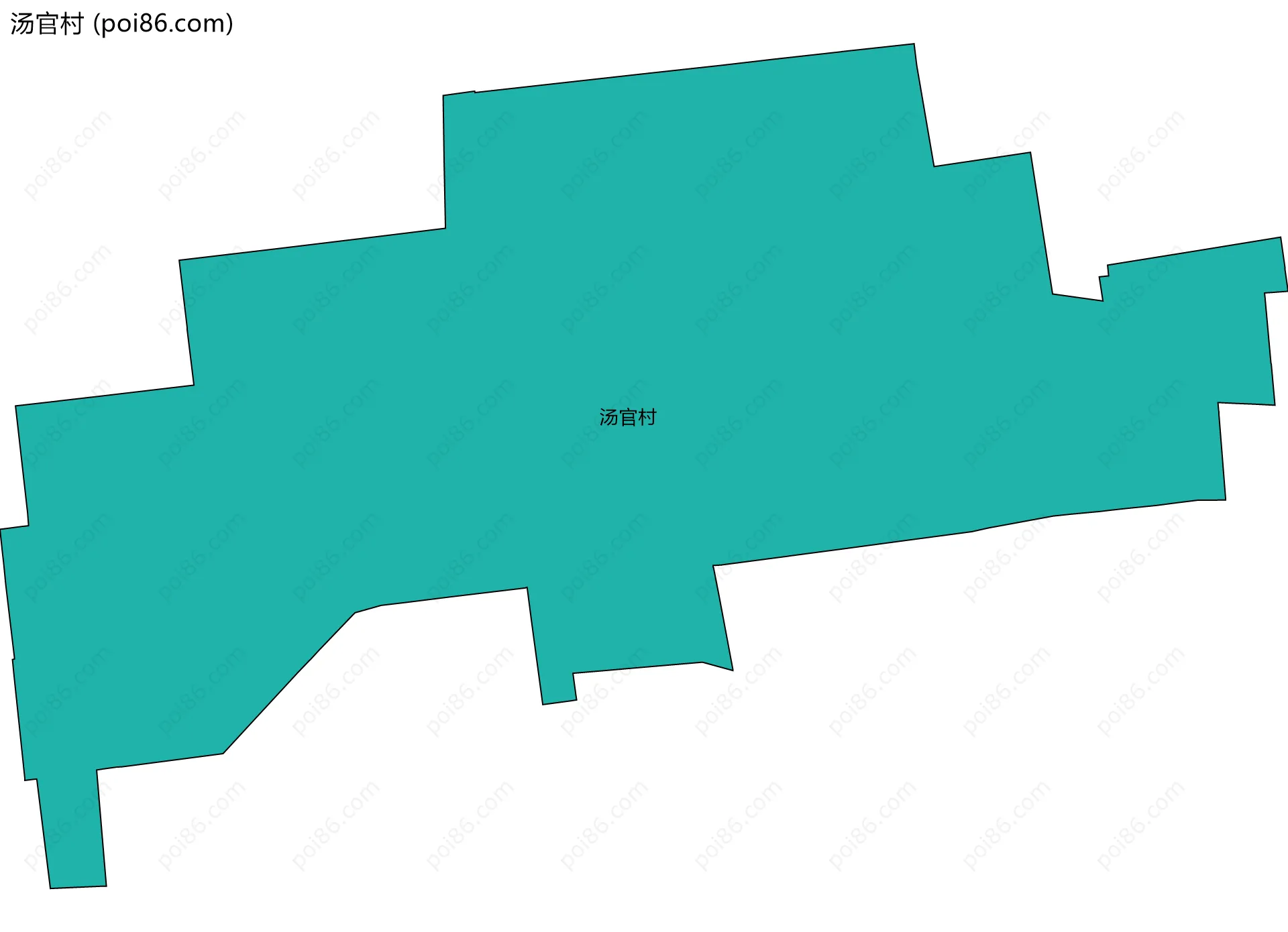 汤官村边界地图