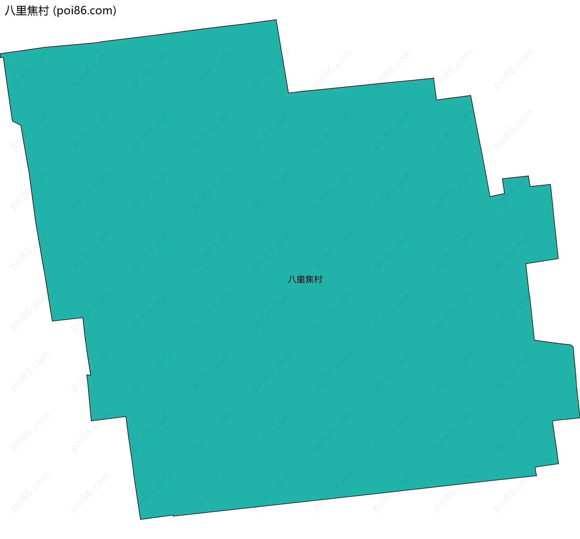 八里焦村边界地图