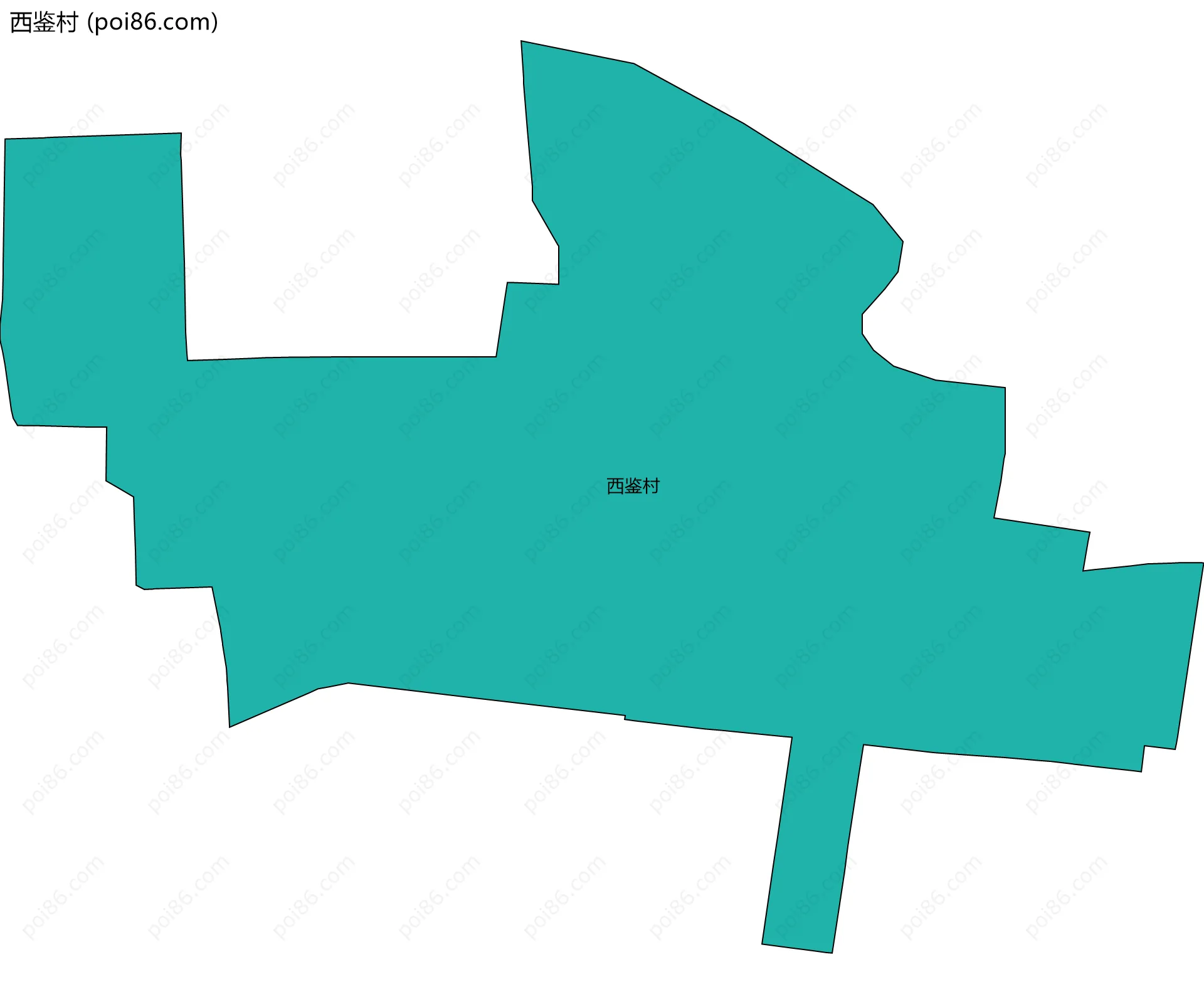 西鉴村边界地图