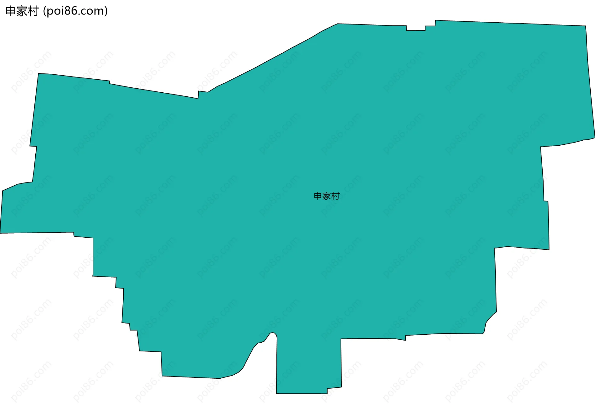 申家村边界地图