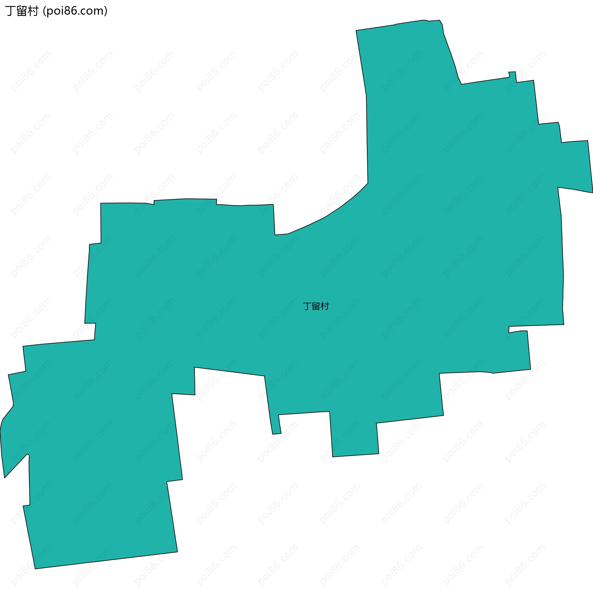 丁留村边界地图