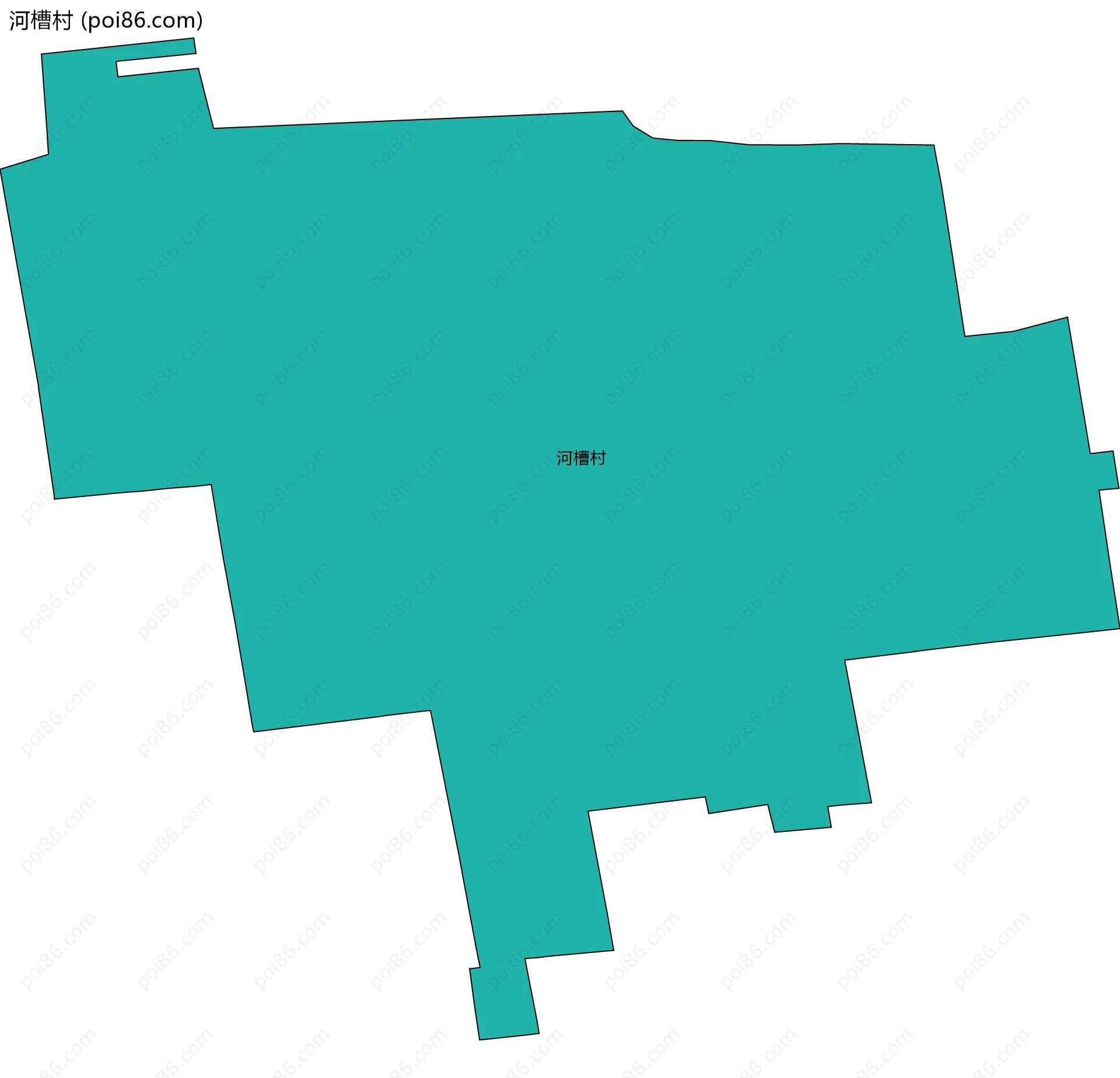 河槽村边界地图