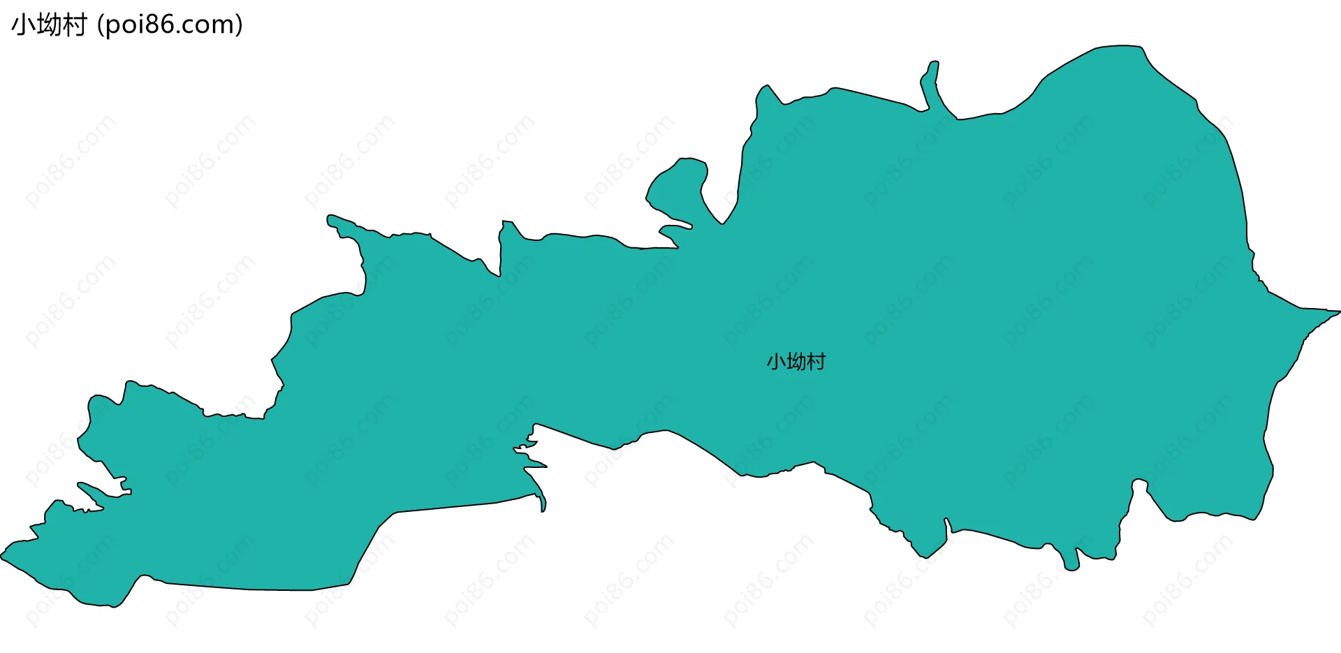 小坳村边界地图