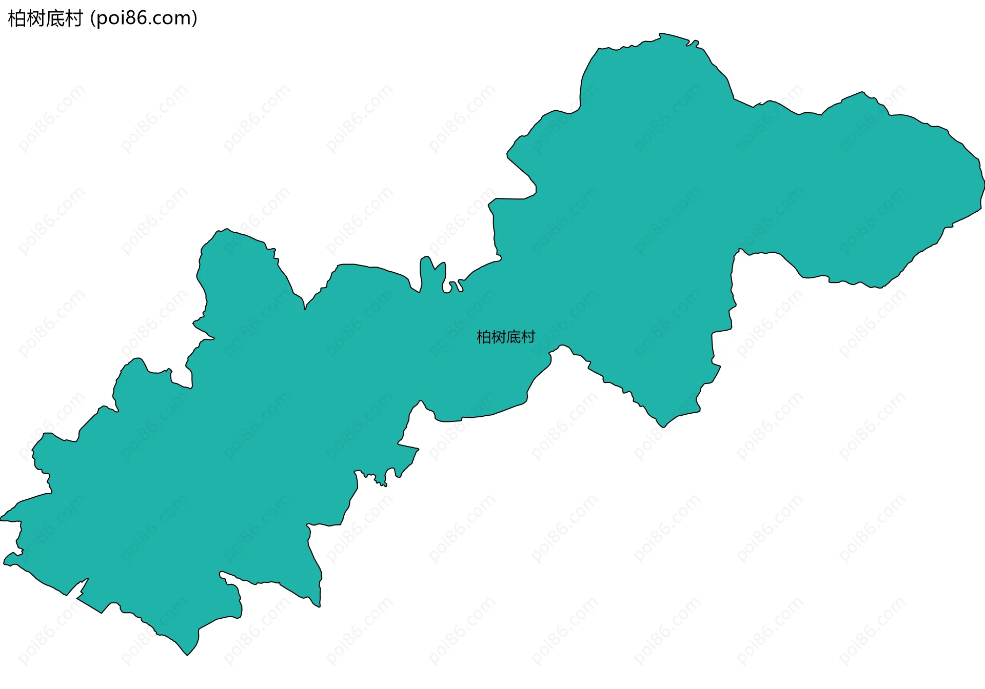 柏树底村边界地图