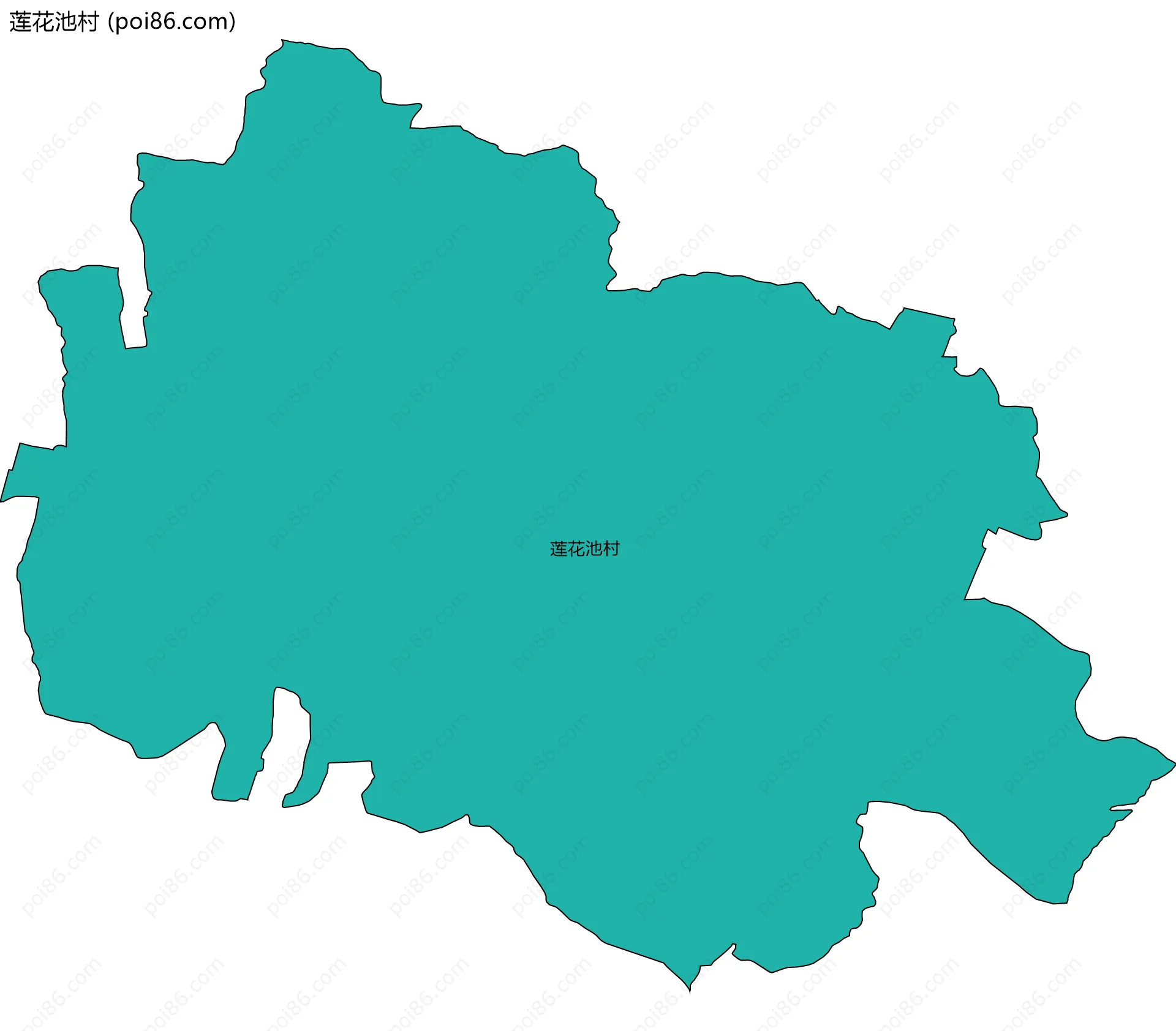 莲花池村边界地图