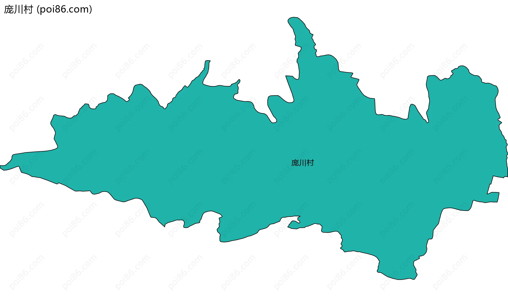 庞川村边界地图