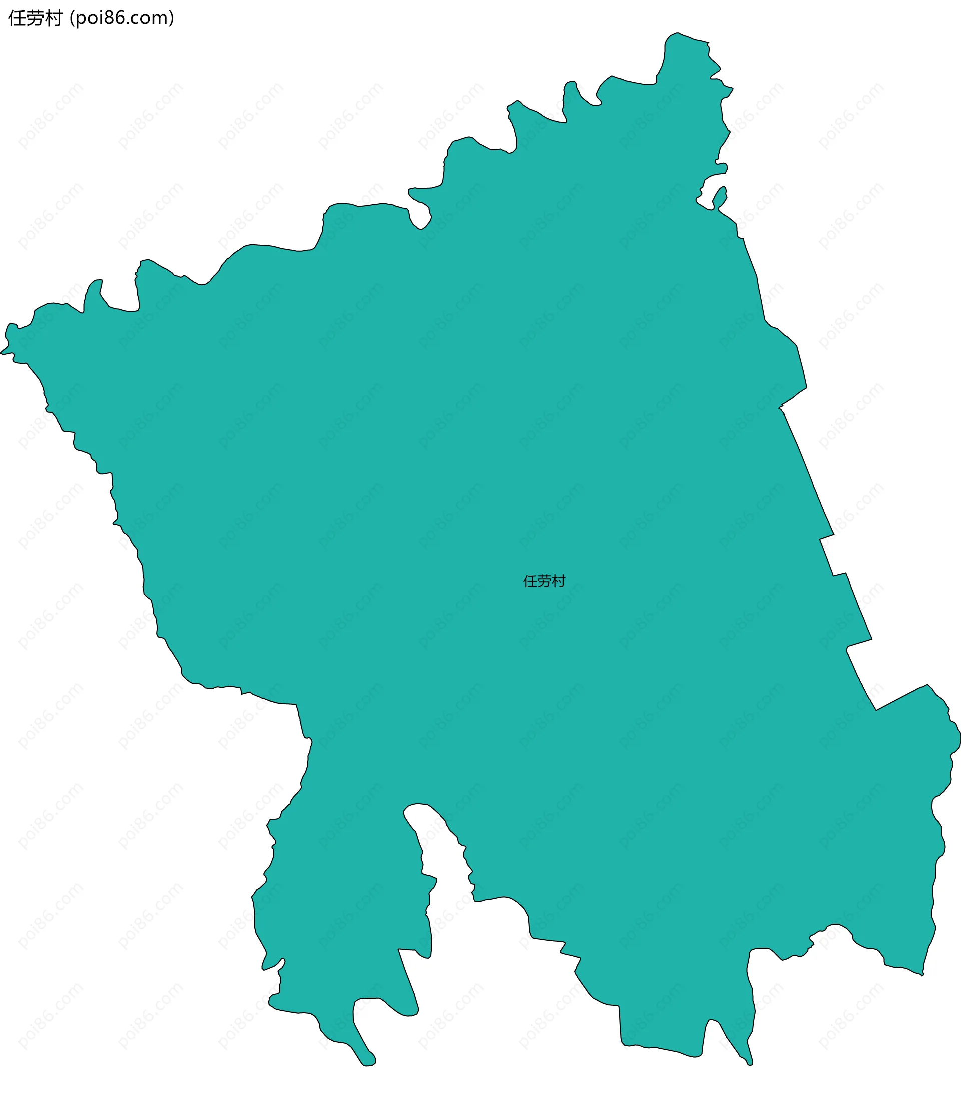 任劳村边界地图