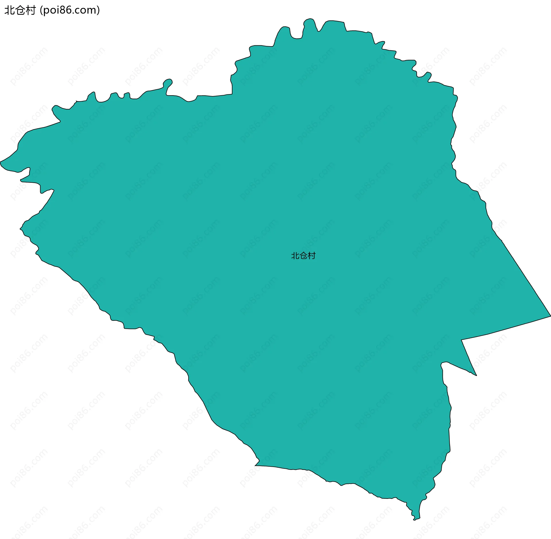 北仓村边界地图