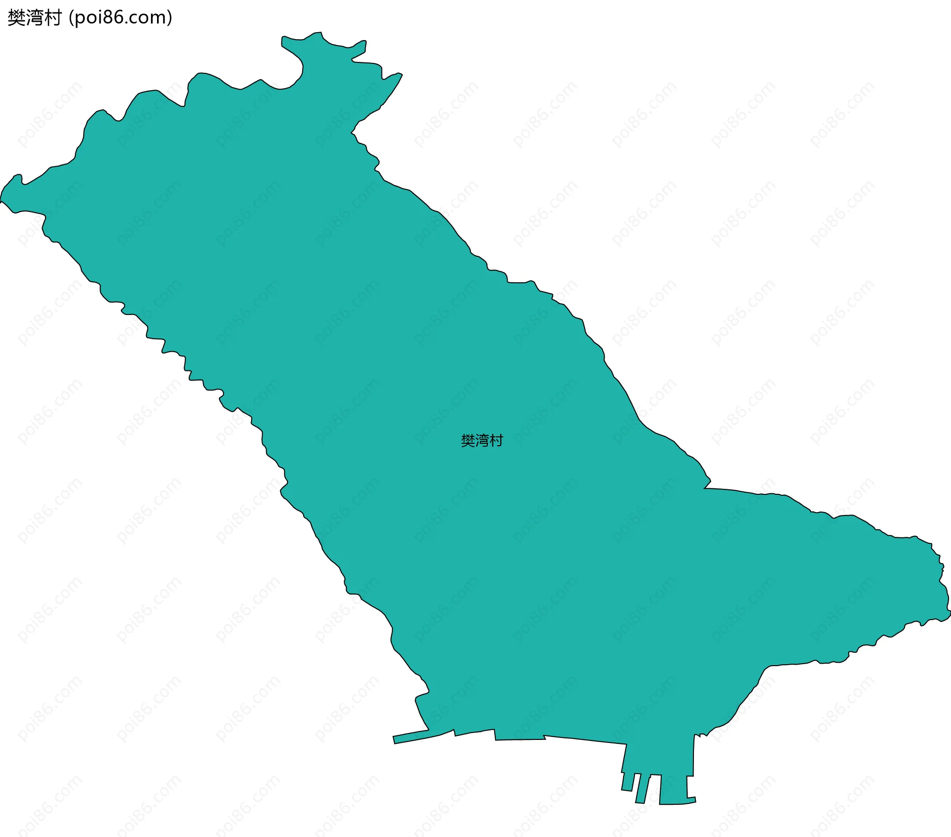 樊湾村边界地图