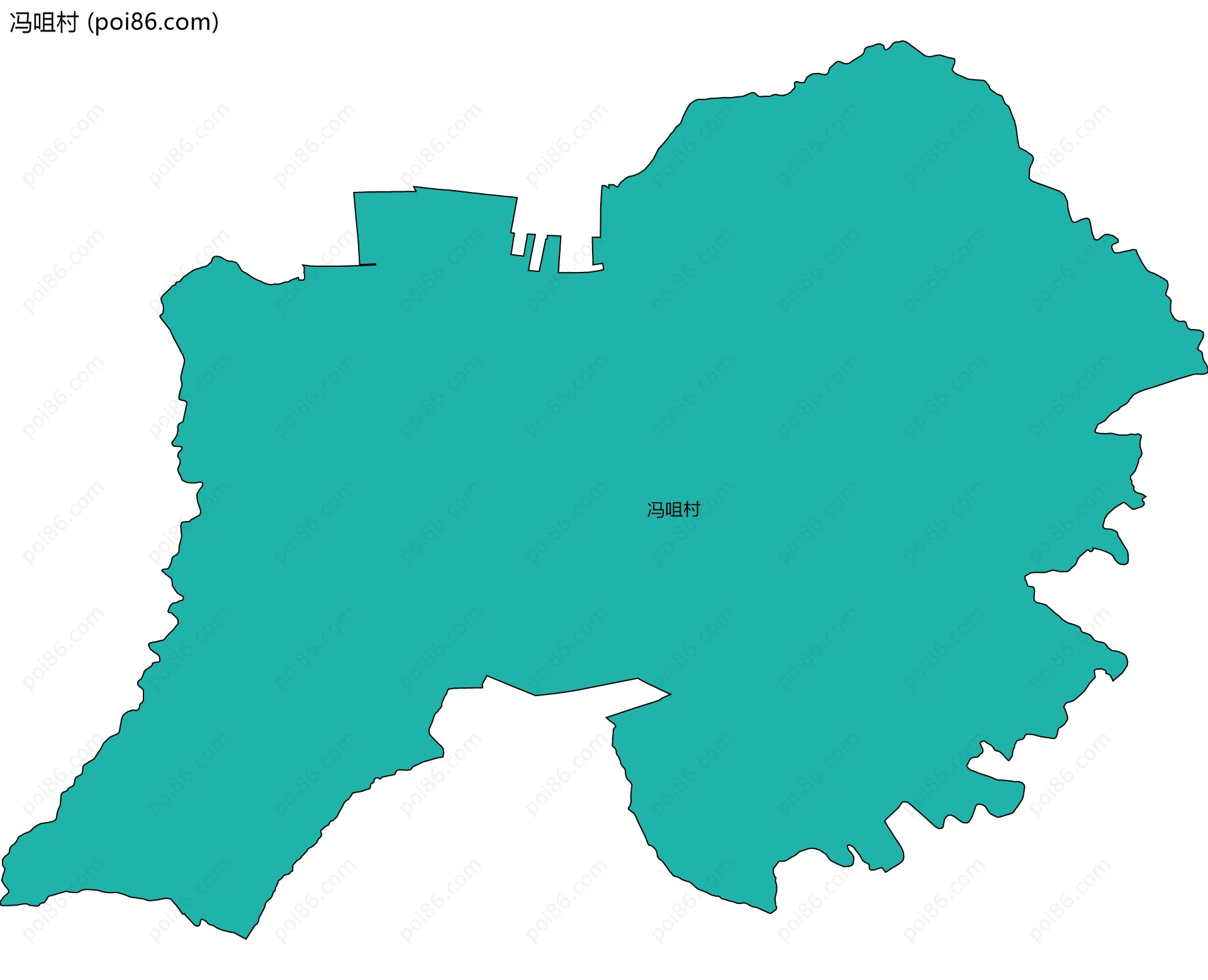 冯咀村边界地图