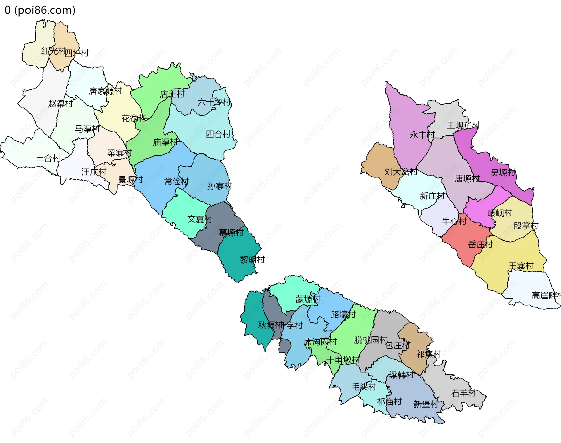 0边界地图(五级行政区划)
