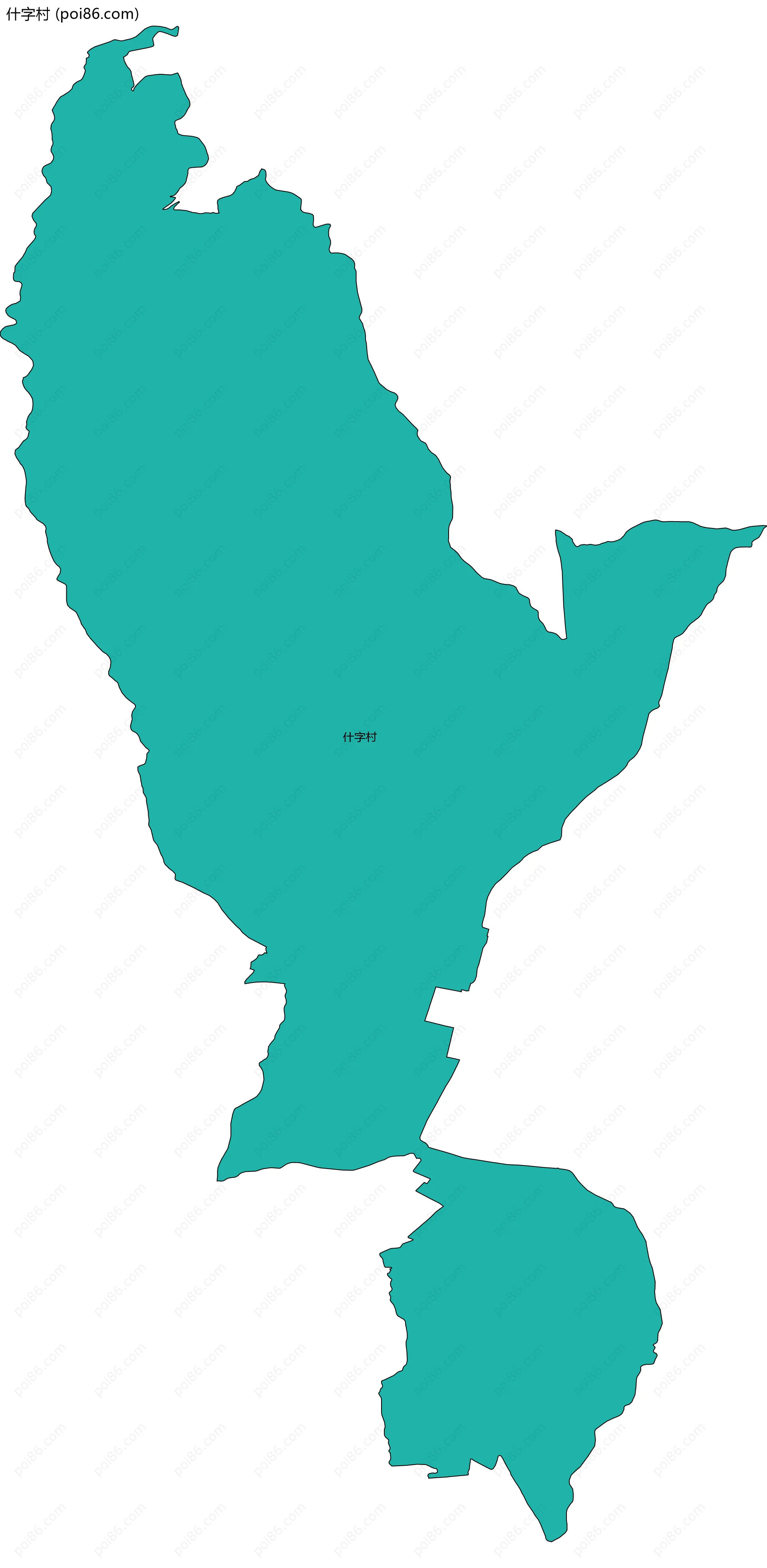 什字村边界地图